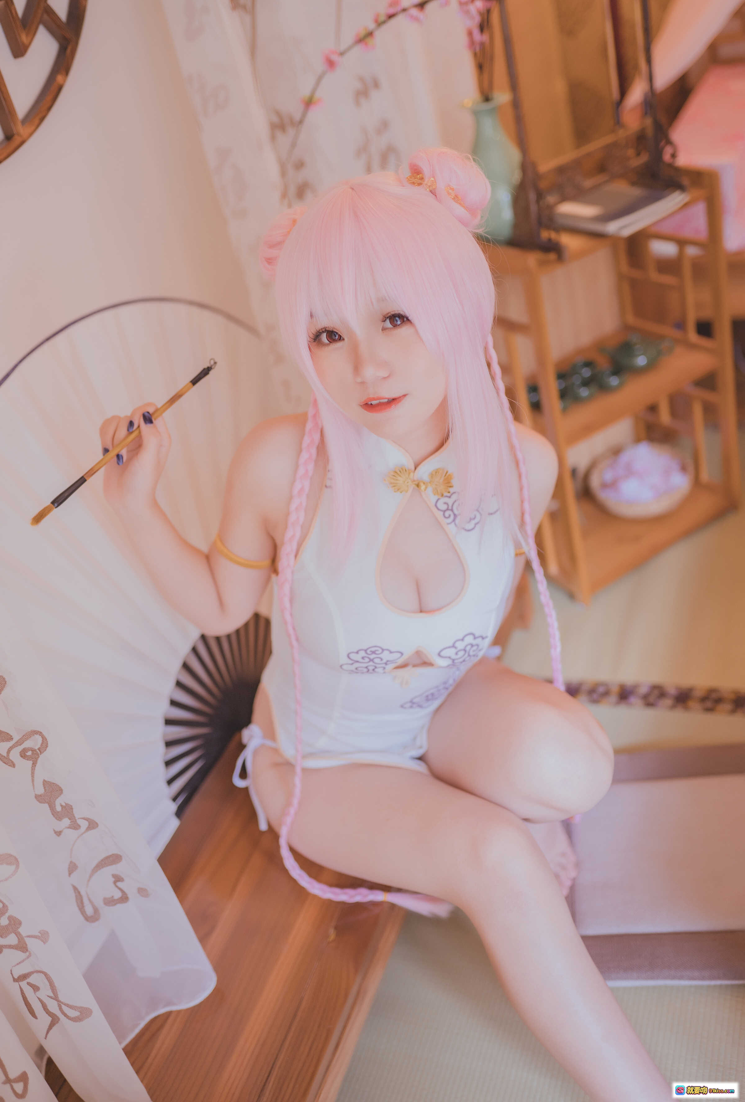 图片[6] - Yoko宅夏NO.021索尼子旗袍写真 18P163MB 足部特写毛笔互动 日式和风少女摄影 精致细节高清图集 - 就要吻