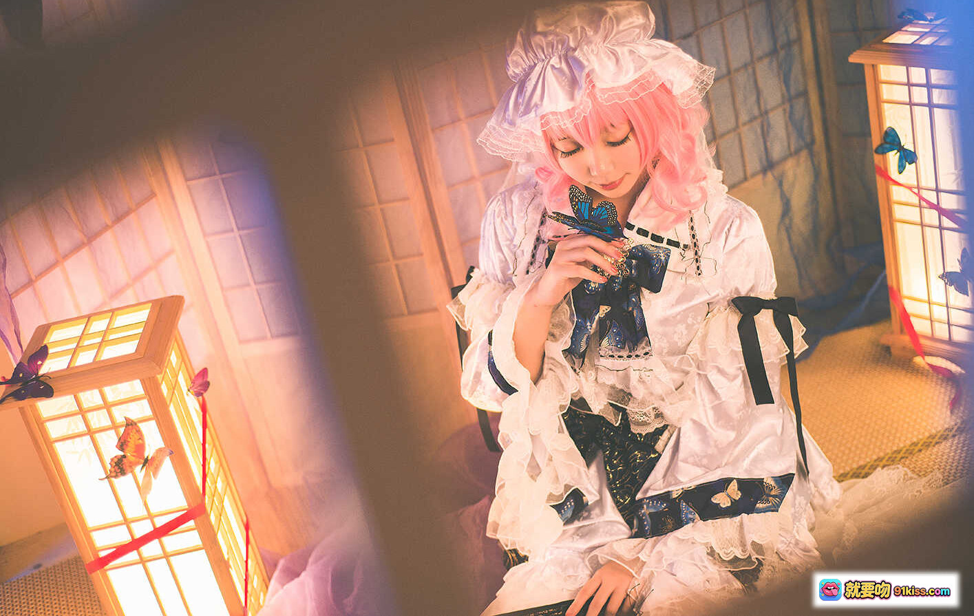 图片[10] - 黑川NO.010东方2 Cosplay写真｜白发蓝蝴蝶结少女竹林唯美外景｜29P高清图集 - 就要吻