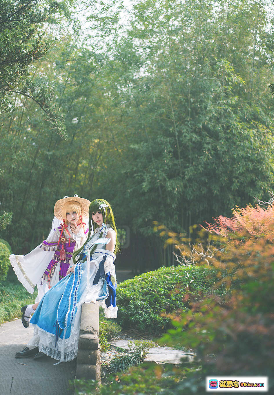 图片[2] - 黑川NO.010东方2 Cosplay写真｜白发蓝蝴蝶结少女竹林唯美外景｜29P高清图集 - 就要吻