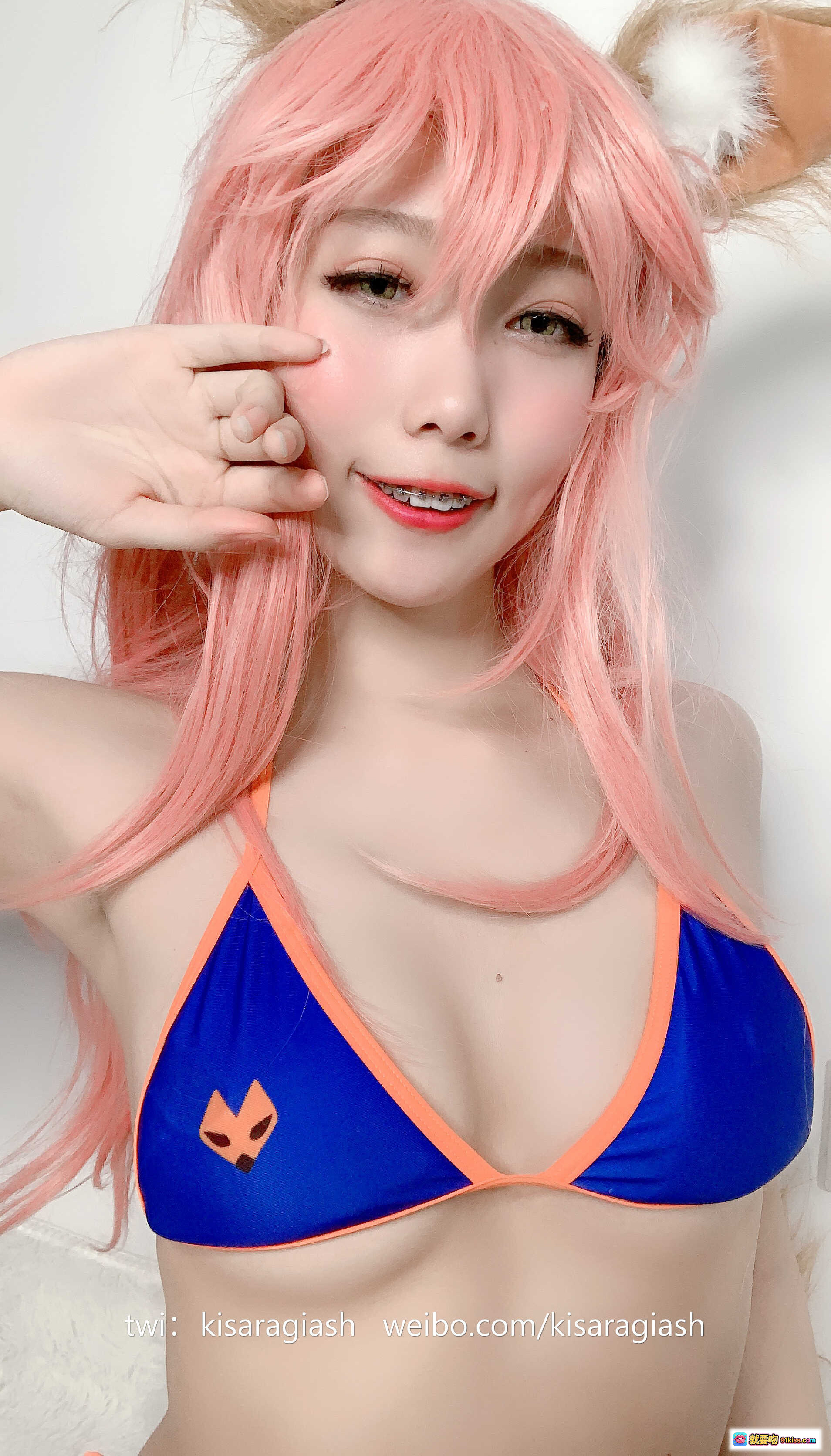 图片[7] - 如月灰NO.013玉藻前泳装Cosplay粉发兔耳美少女写真158P高清图集 - 就要吻
