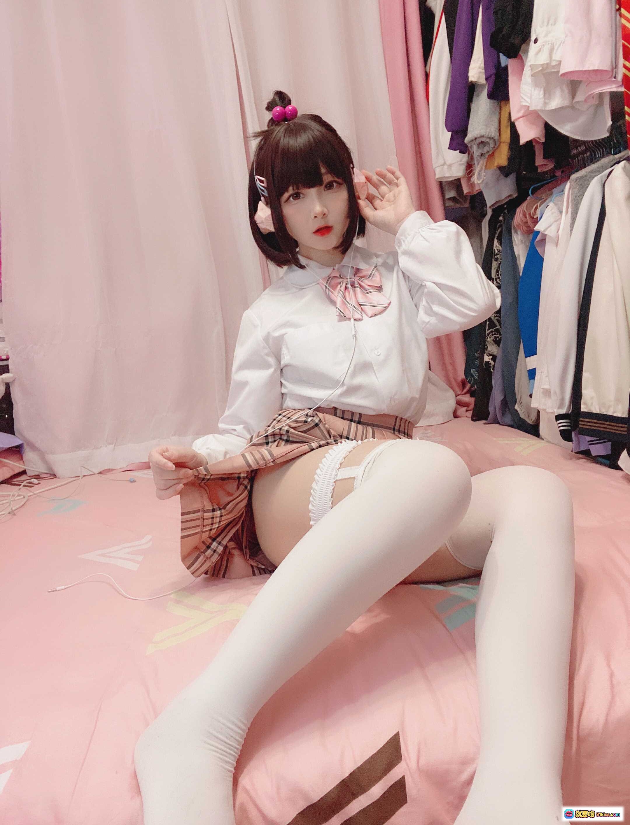 图片[6] - 古川NO.037白丝JK制服写真 甜美少女粉裙白袜学院风41P高清图集 - 就要吻