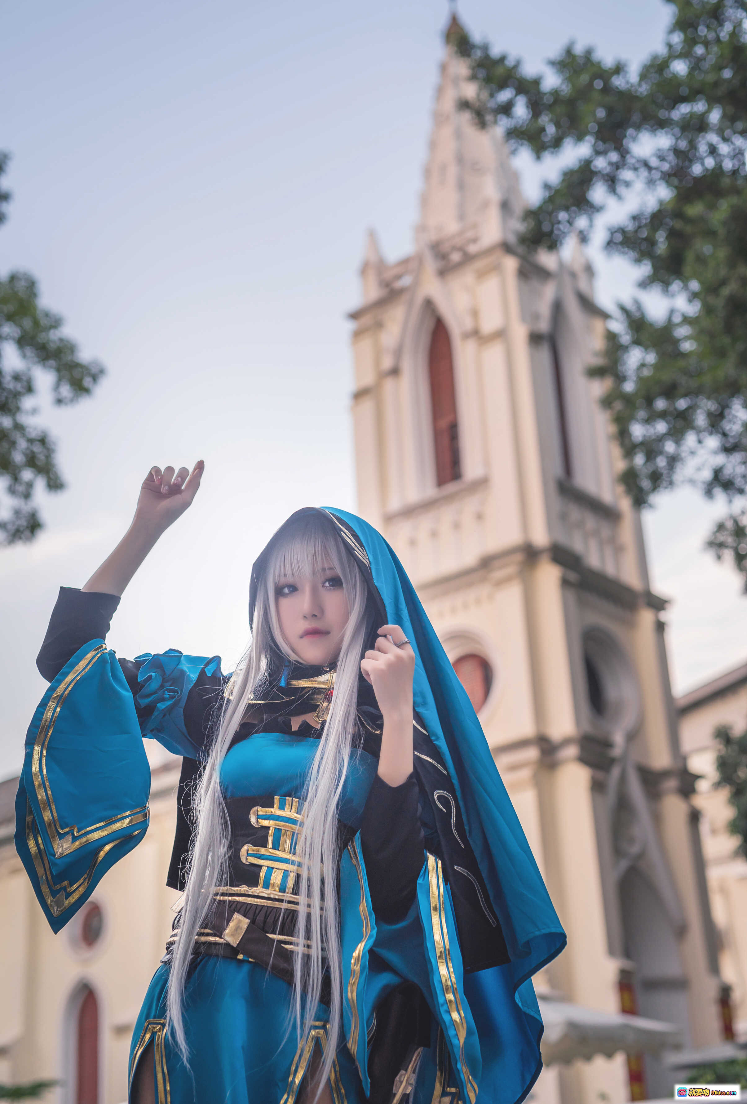 图片[4] - 腐团儿cos玛莎银发蓝黑礼服精致妆容唯美写真 - 就要吻