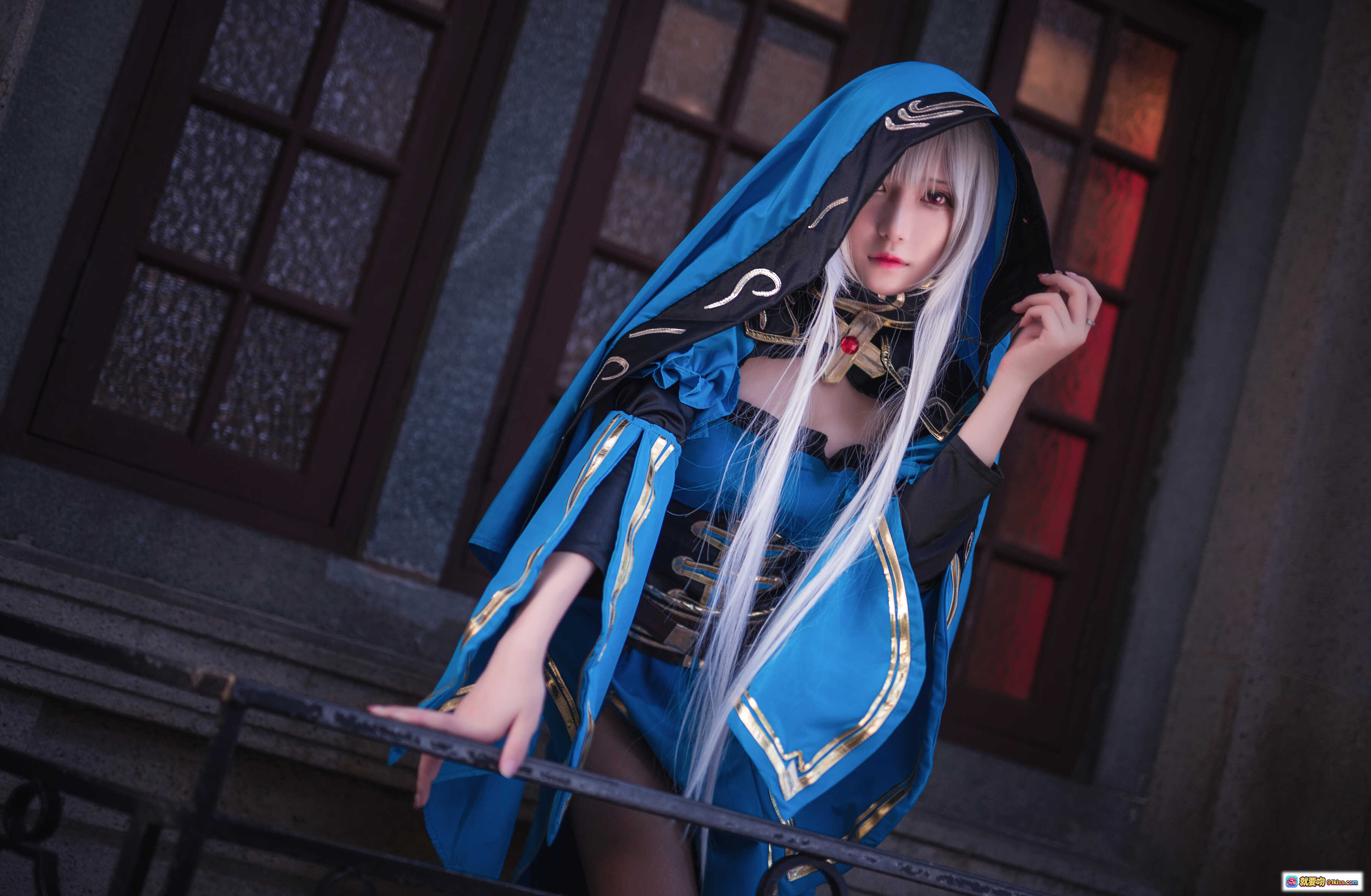 图片[7] - 腐团儿cos玛莎银发蓝黑礼服精致妆容唯美写真 - 就要吻