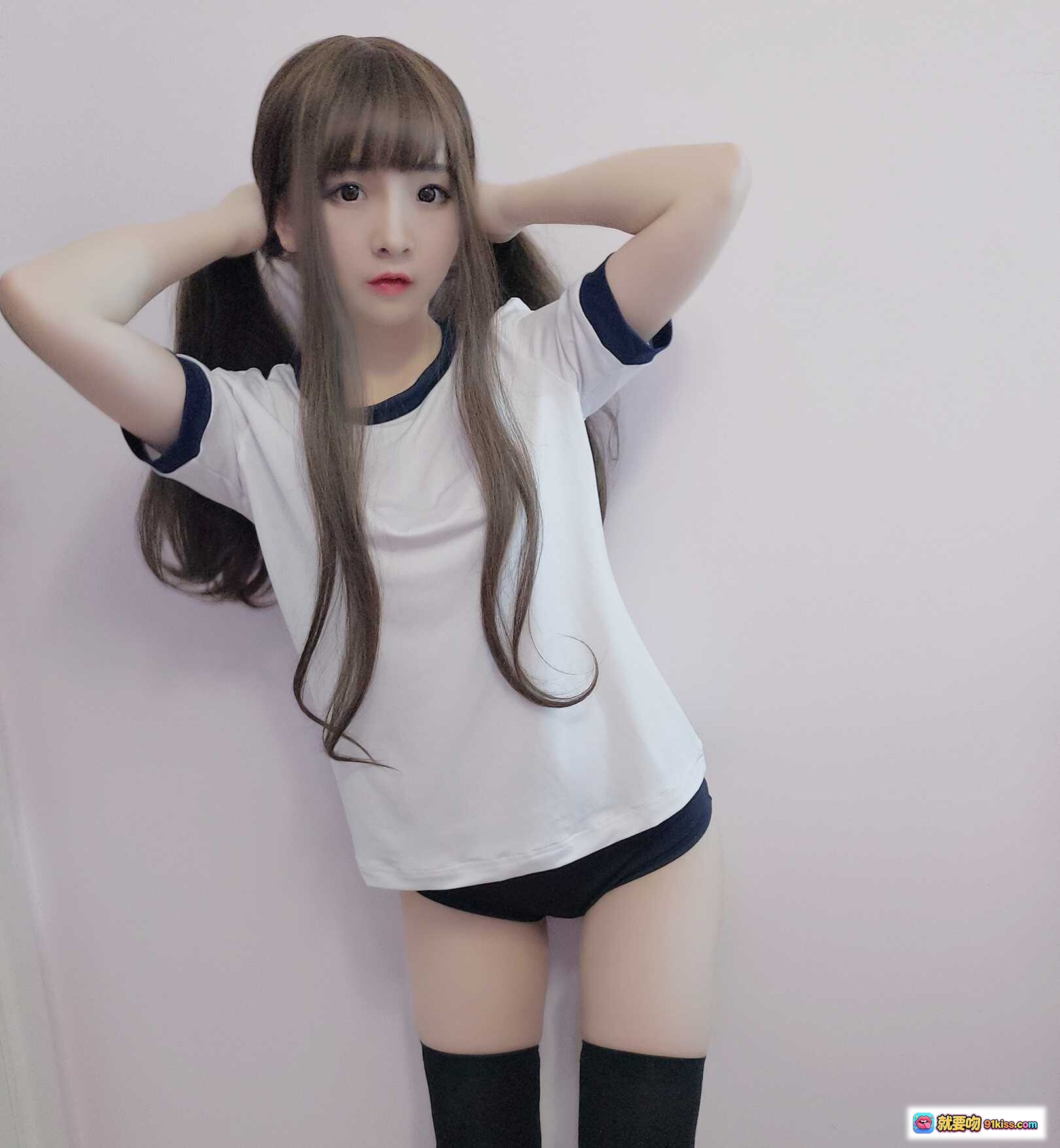 图片[6] - 古川NO.025体操服写真 14P23MB 长发少女黑丝美腿坐姿可爱风 - 就要吻