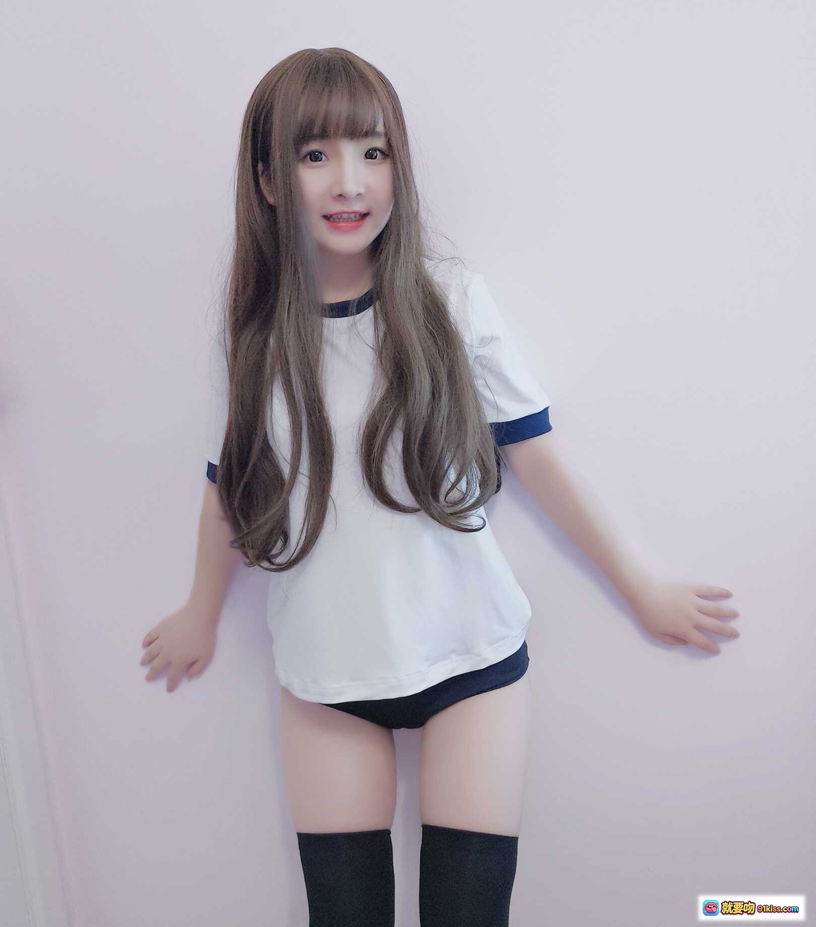 图片[10] - 古川NO.025体操服写真 14P23MB 长发少女黑丝美腿坐姿可爱风 - 就要吻