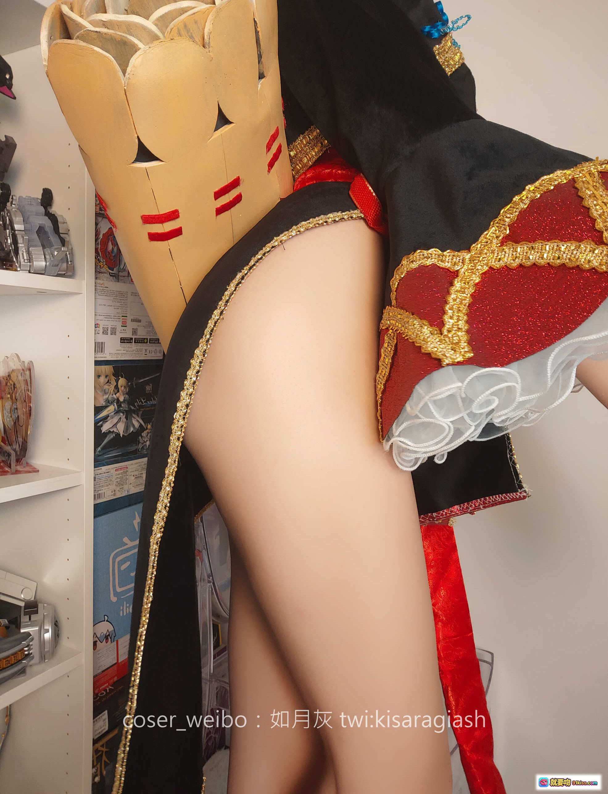 图片[9] - 如月灰cos酒吞僵尸造型紫发角饰红裙丝袜美腿写真集No.018动漫角色扮演高清图集 - 就要吻