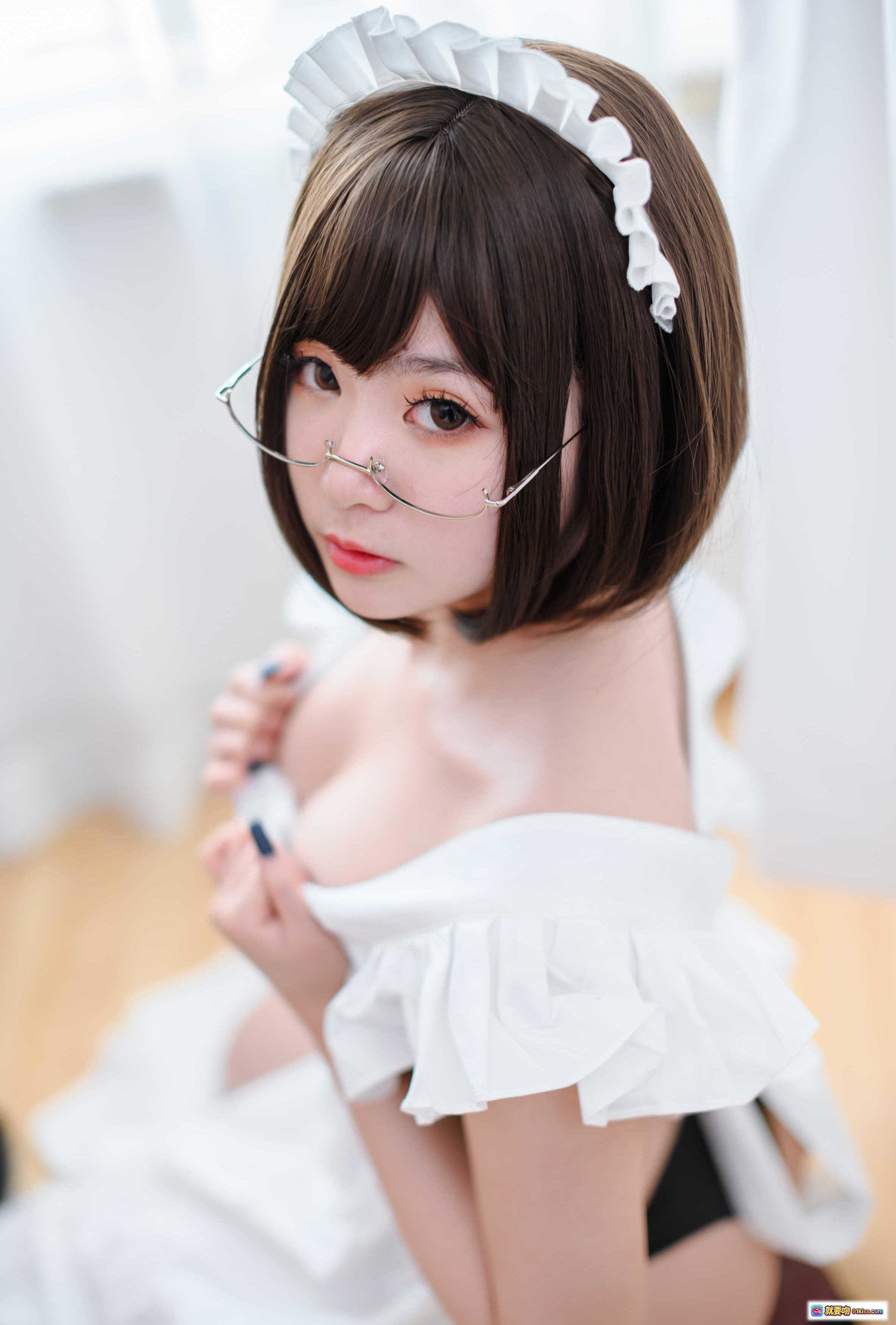 图片[4] - 青水NO.006女仆写真35P黑内衣白裙美腿性感私房摄影高清图集 - 就要吻