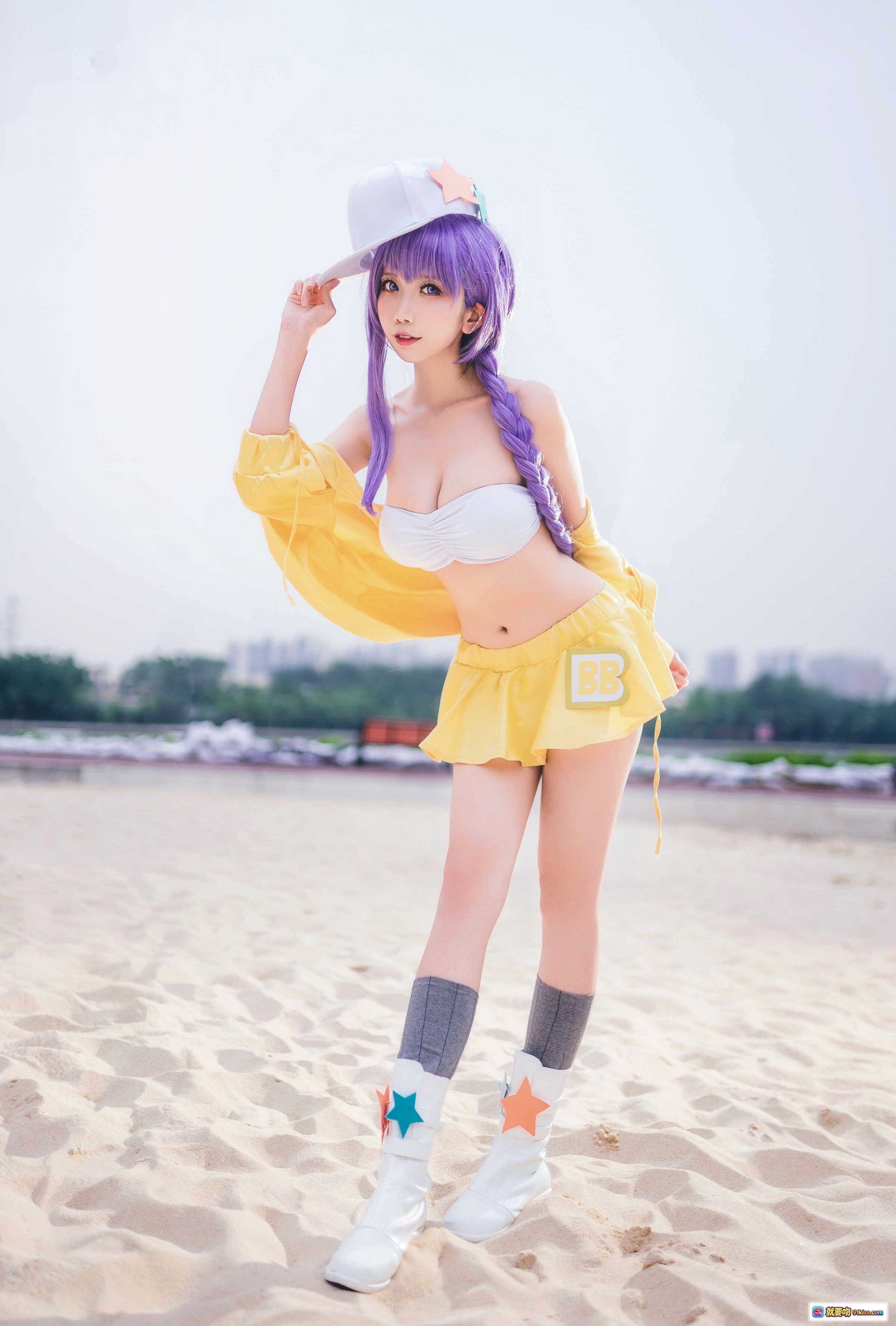 图片[2] - 迷失人形NO.009 BB护士cosplay紫发眼镜白裙窗纱光影写真28P55MB - 就要吻
