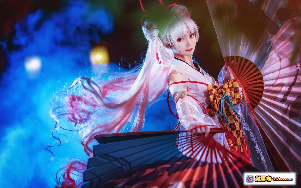 图片[9] - yui金鱼NO.017阴阳师不知火Cosplay写真·白发红饰和风美少女·日系二次元角色扮演·精致和服扇子造型·高清15P图集 - 就要吻