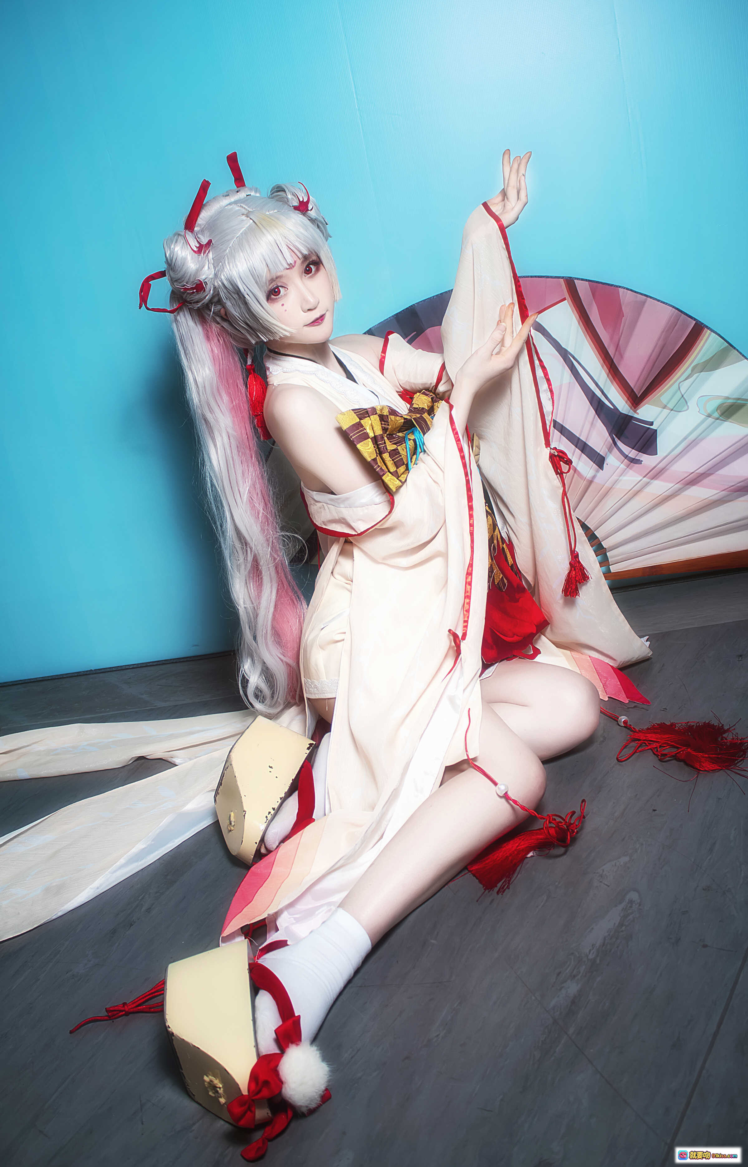 图片[5] - yui金鱼NO.017阴阳师不知火Cosplay写真·白发红饰和风美少女·日系二次元角色扮演·精致和服扇子造型·高清15P图集 - 就要吻