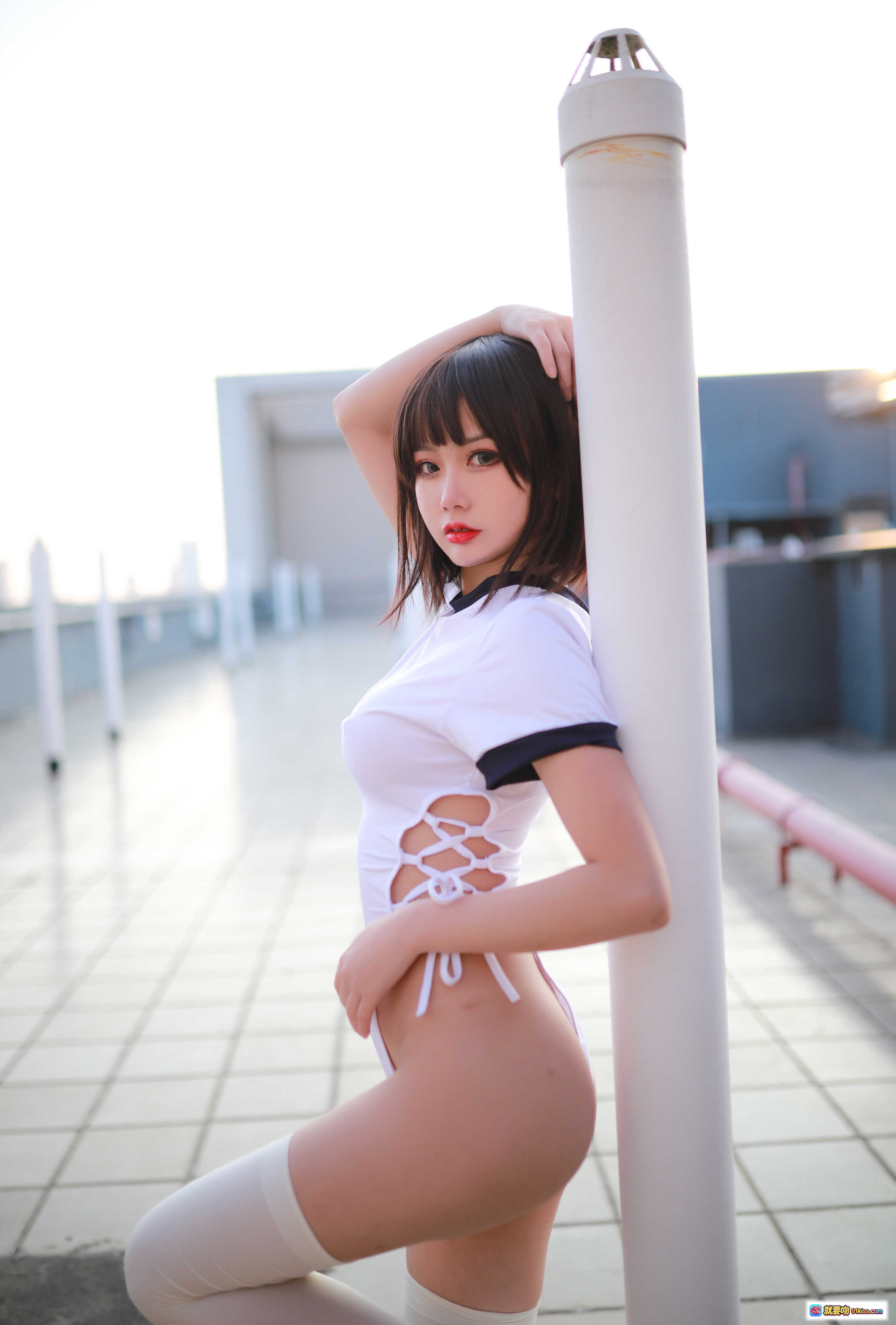 图片[7] - 高叉体操服写真 NO.002 蛋蛋系列 42P高清美图 白色系性感露背设计 日系少女风户外拍摄 - 就要吻