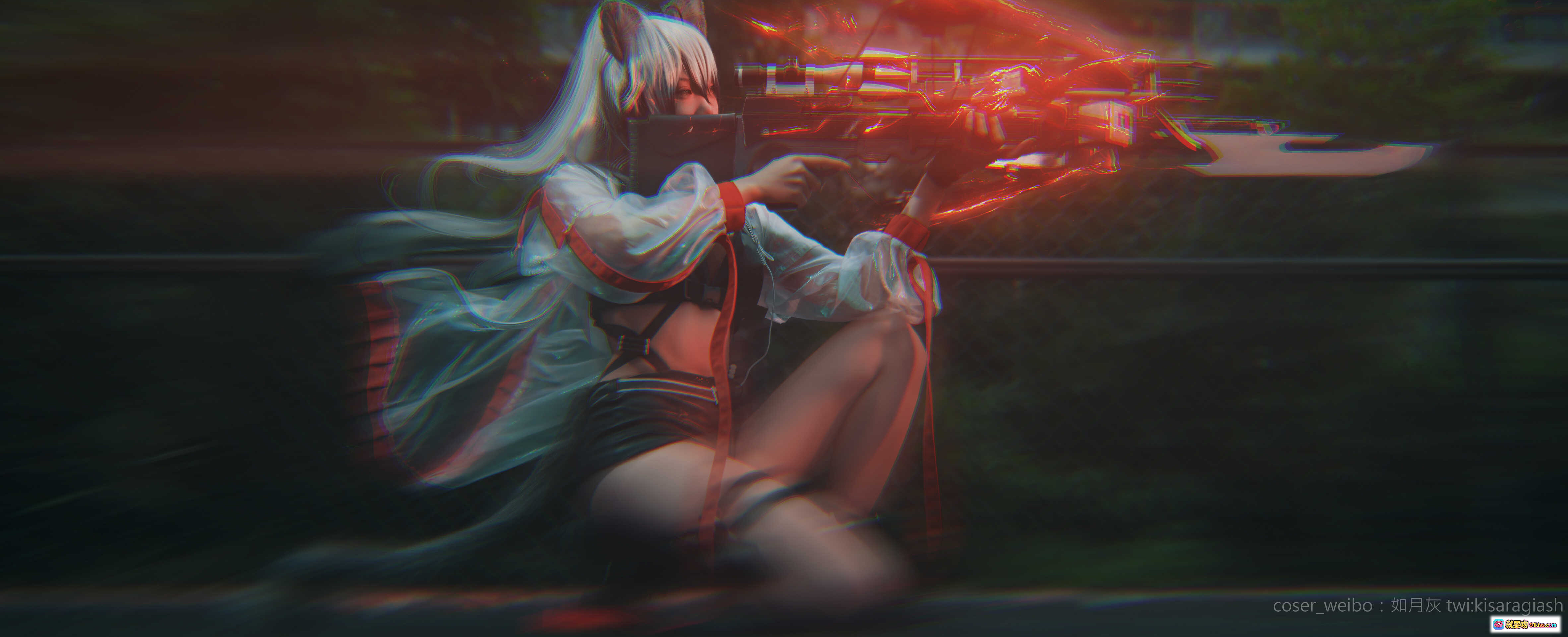 图片[3] - 如月灰NO.006明日方舟黑cos写真｜高还原度角色扮演｜精致妆容与服饰细节｜9P高清图集 - 就要吻