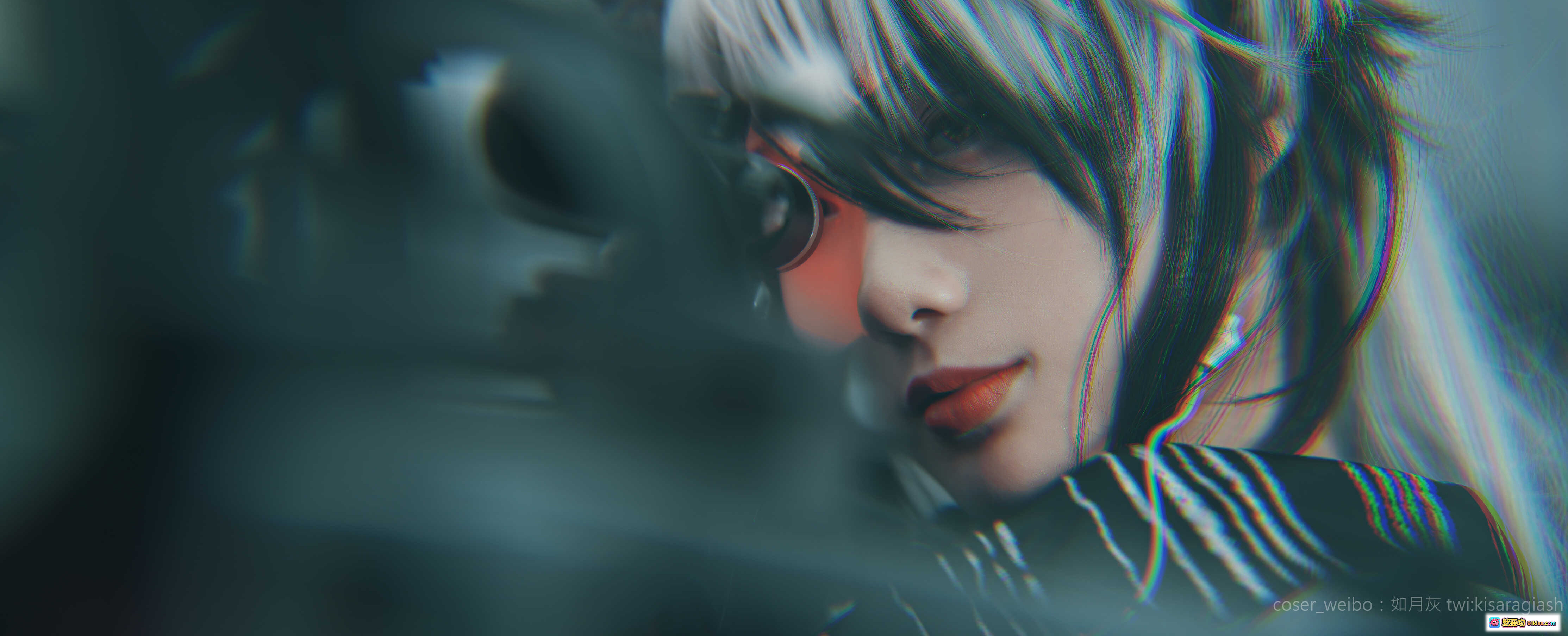 图片[1] - 如月灰NO.006明日方舟黑cos写真｜高还原度角色扮演｜精致妆容与服饰细节｜9P高清图集 - 就要吻