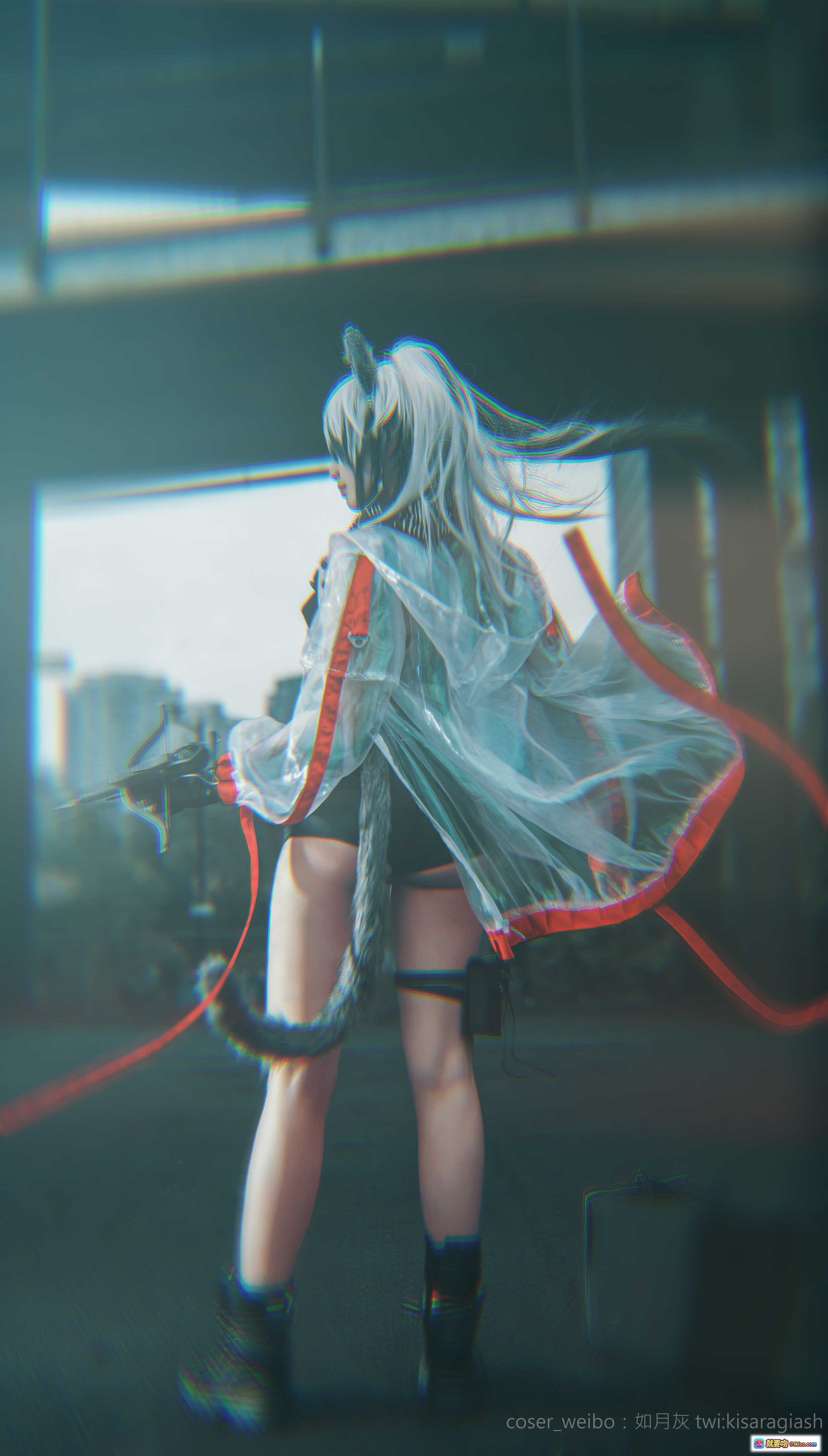 图片[4] - 如月灰NO.006明日方舟黑cos写真｜高还原度角色扮演｜精致妆容与服饰细节｜9P高清图集 - 就要吻