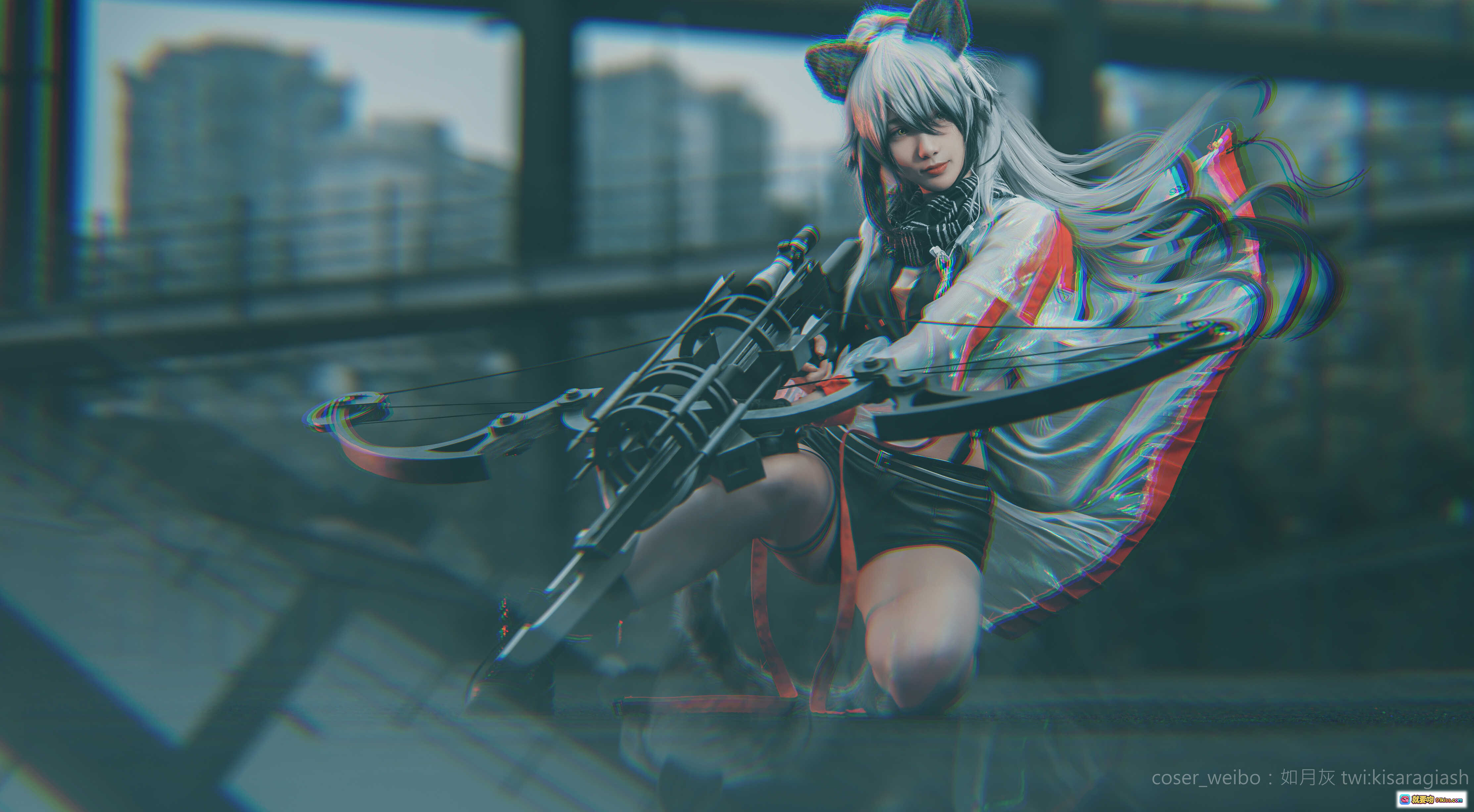 图片[8] - 如月灰NO.006明日方舟黑cos写真｜高还原度角色扮演｜精致妆容与服饰细节｜9P高清图集 - 就要吻