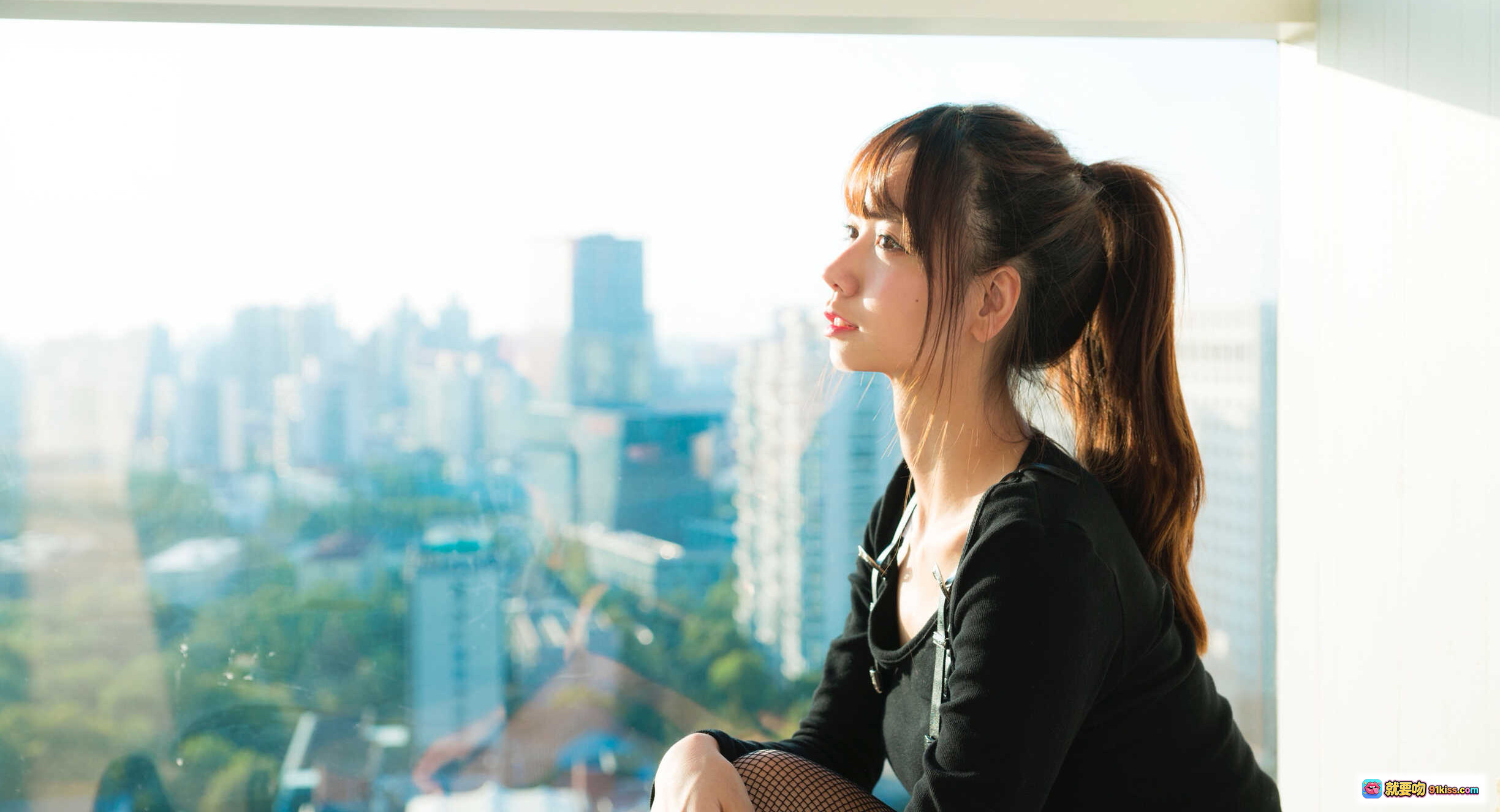 图片[3] - 陆卿卿NO.004提线木偶写真 | 黑丝高跟椅拍 | 城市天际窗景 | 优雅性感姿态 | 8P高清图集 - 就要吻
