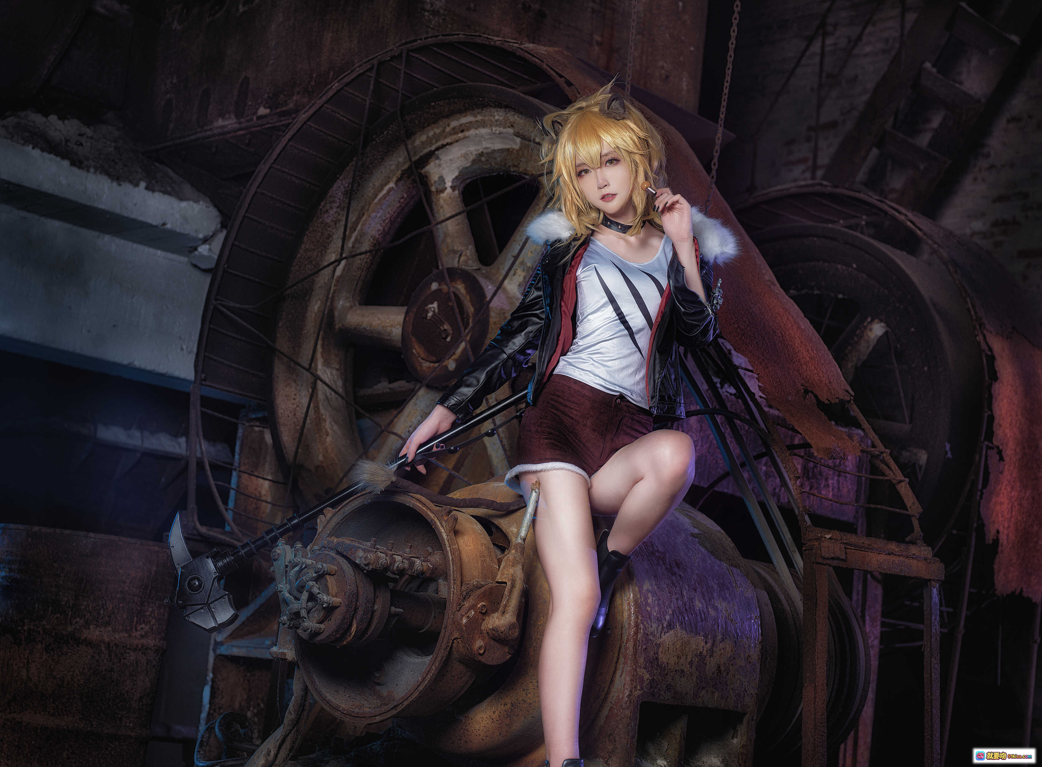 yui金鱼 NO.016 推进之王 Cosplay 精美写真 11P 233MB 工业风废墟场景 金发少女 机甲元素 暗黑系穿搭 高清壁纸级摄影 - 就要吻