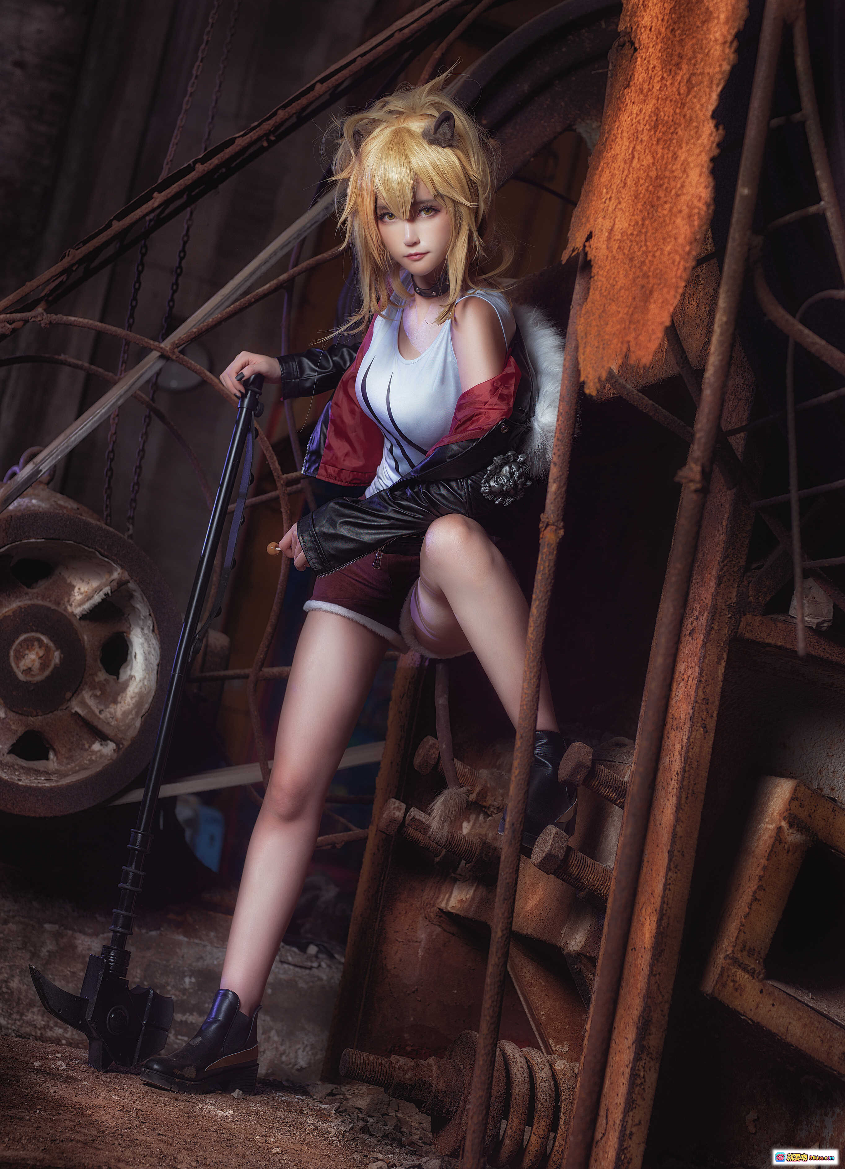 图片[5] - yui金鱼 NO.016 推进之王 Cosplay 精美写真 11P 233MB 工业风废墟场景 金发少女 机甲元素 暗黑系穿搭 高清壁纸级摄影 - 就要吻