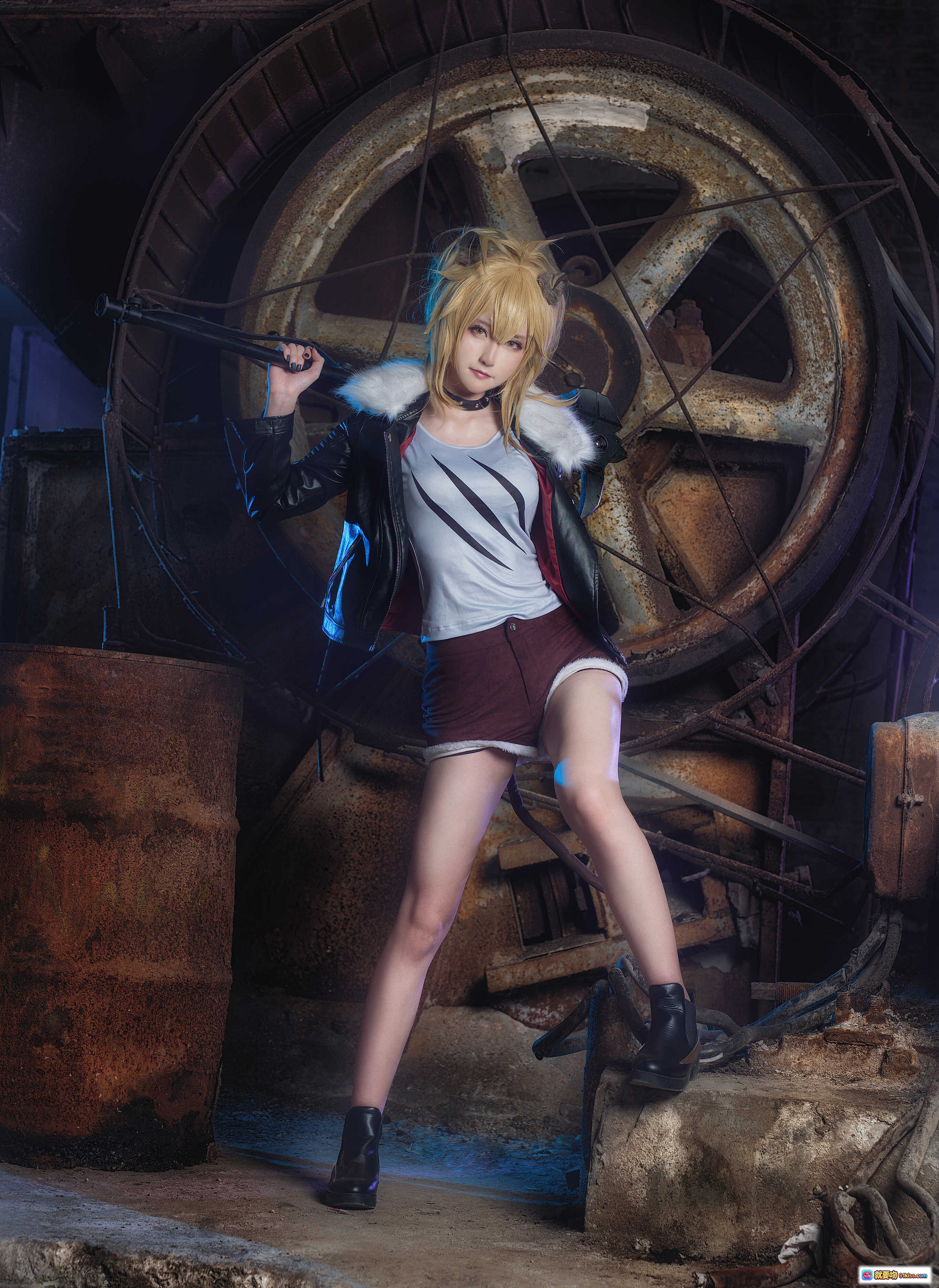 图片[8] - yui金鱼 NO.016 推进之王 Cosplay 精美写真 11P 233MB 工业风废墟场景 金发少女 机甲元素 暗黑系穿搭 高清壁纸级摄影 - 就要吻