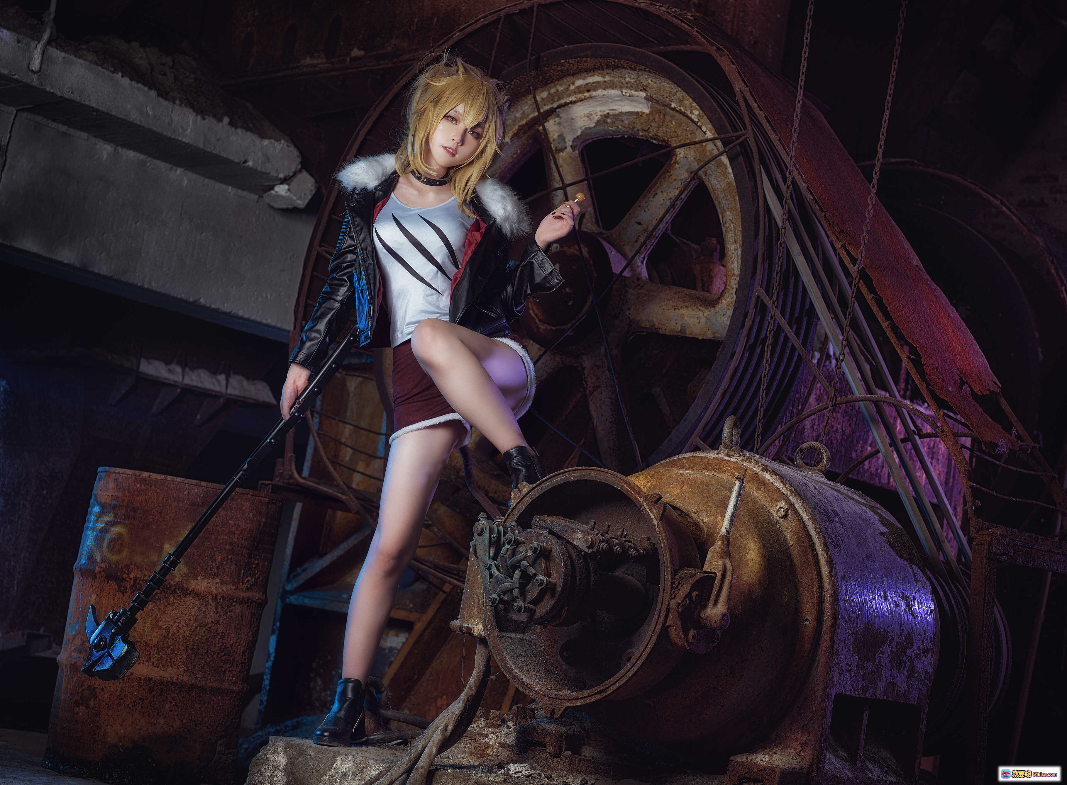 图片[10] - yui金鱼 NO.016 推进之王 Cosplay 精美写真 11P 233MB 工业风废墟场景 金发少女 机甲元素 暗黑系穿搭 高清壁纸级摄影 - 就要吻