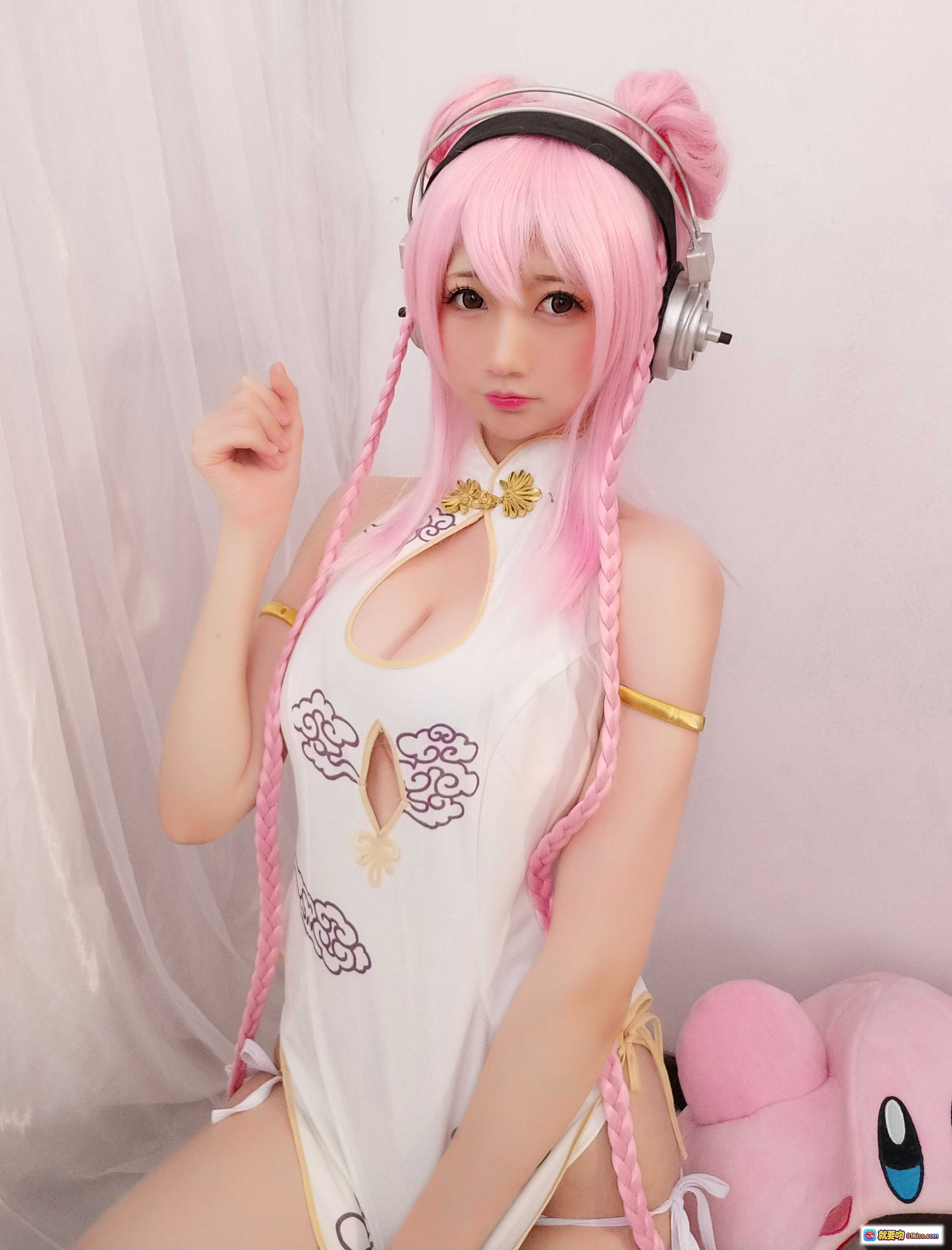 图片[1] - Nagesa魔物喵NO.004エロいソニ子 粉发双马尾 Cosplay 萌系少女 蒸笼包子 二次元写真 19P 93M - 就要吻