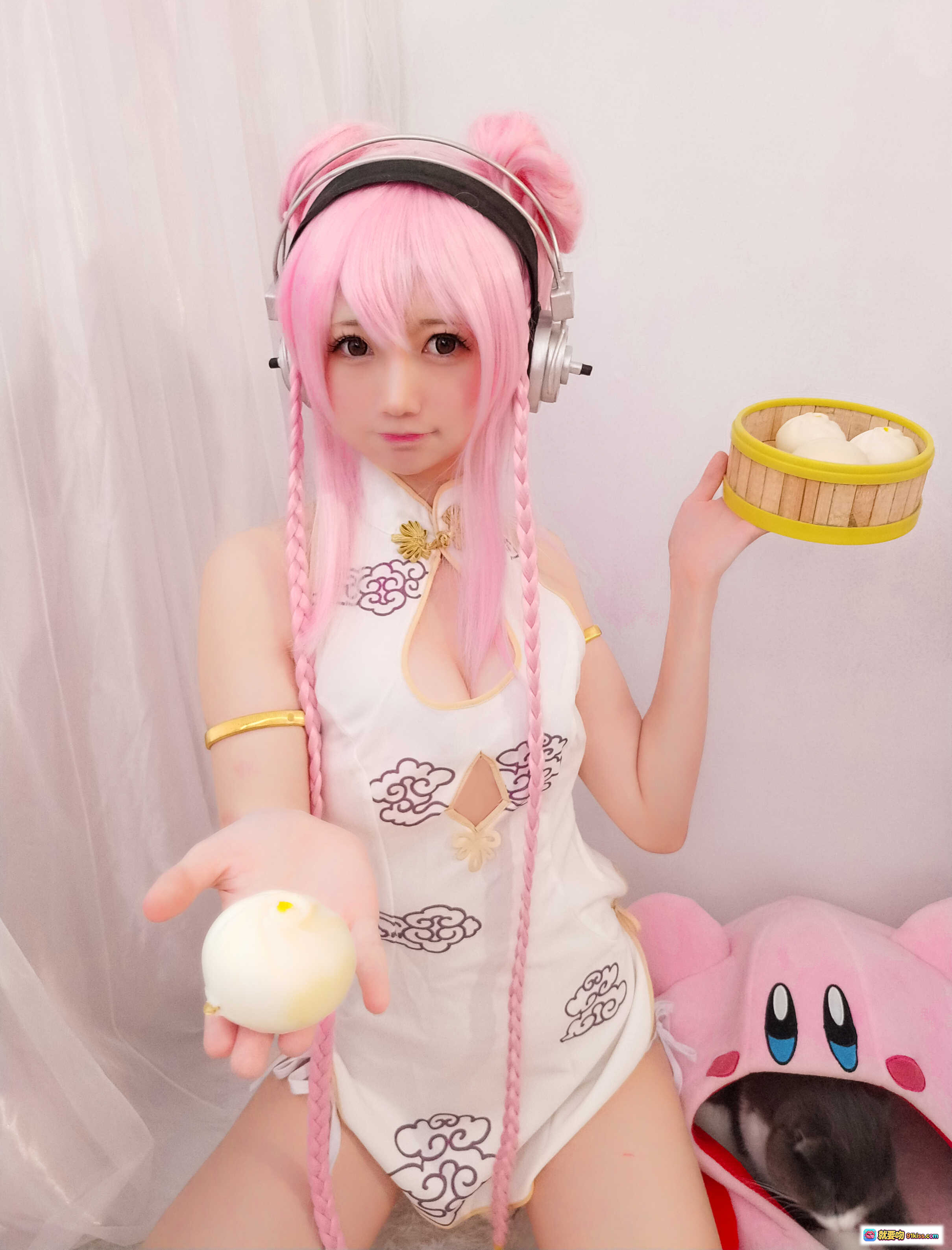 图片[10] - Nagesa魔物喵NO.004エロいソニ子 粉发双马尾 Cosplay 萌系少女 蒸笼包子 二次元写真 19P 93M - 就要吻