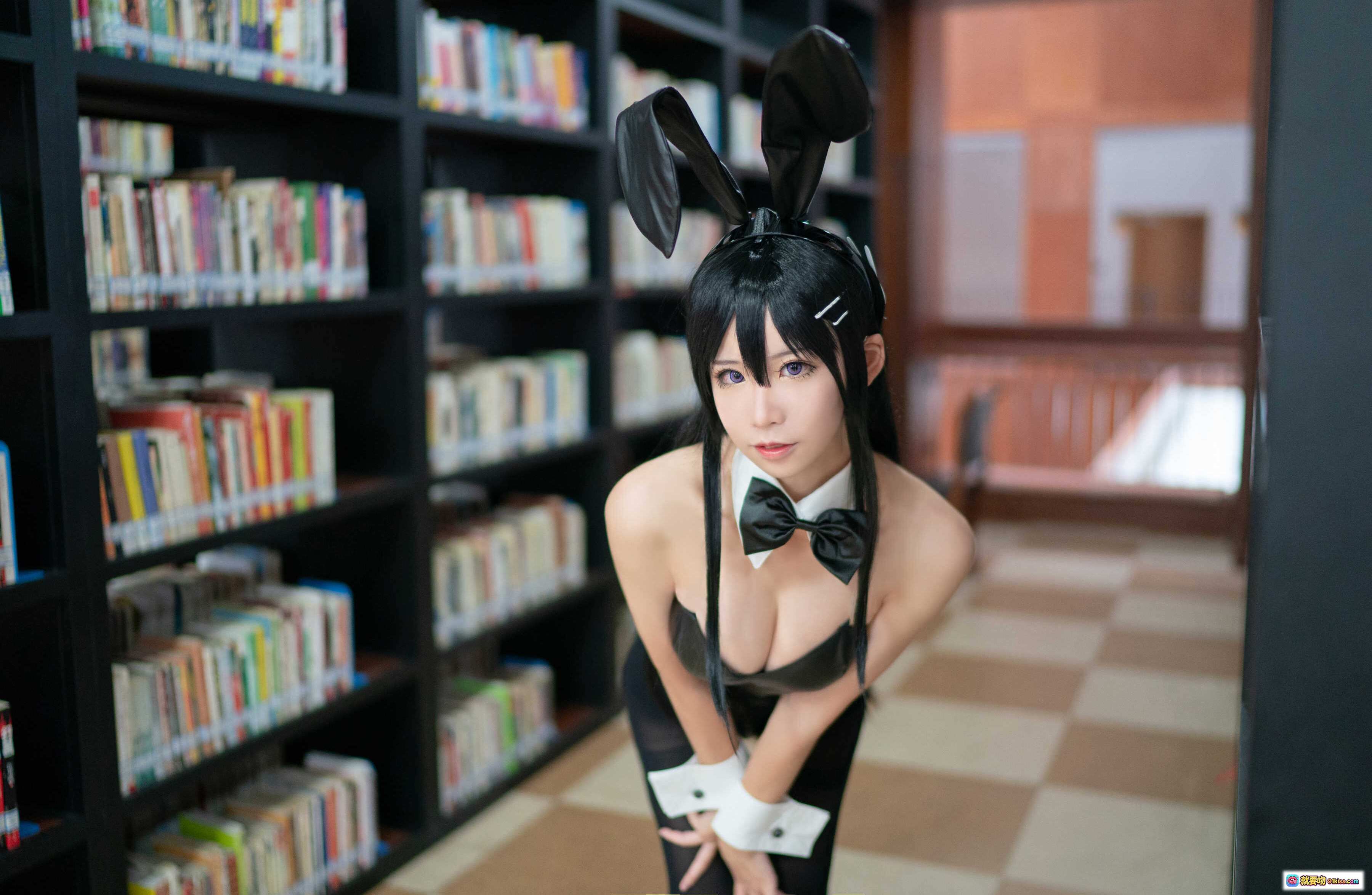 图片[7] - 爱老师兔女郎学姐写真集NO.022 8P高清图库 102M珍藏版 书架场景艺术摄影 - 就要吻