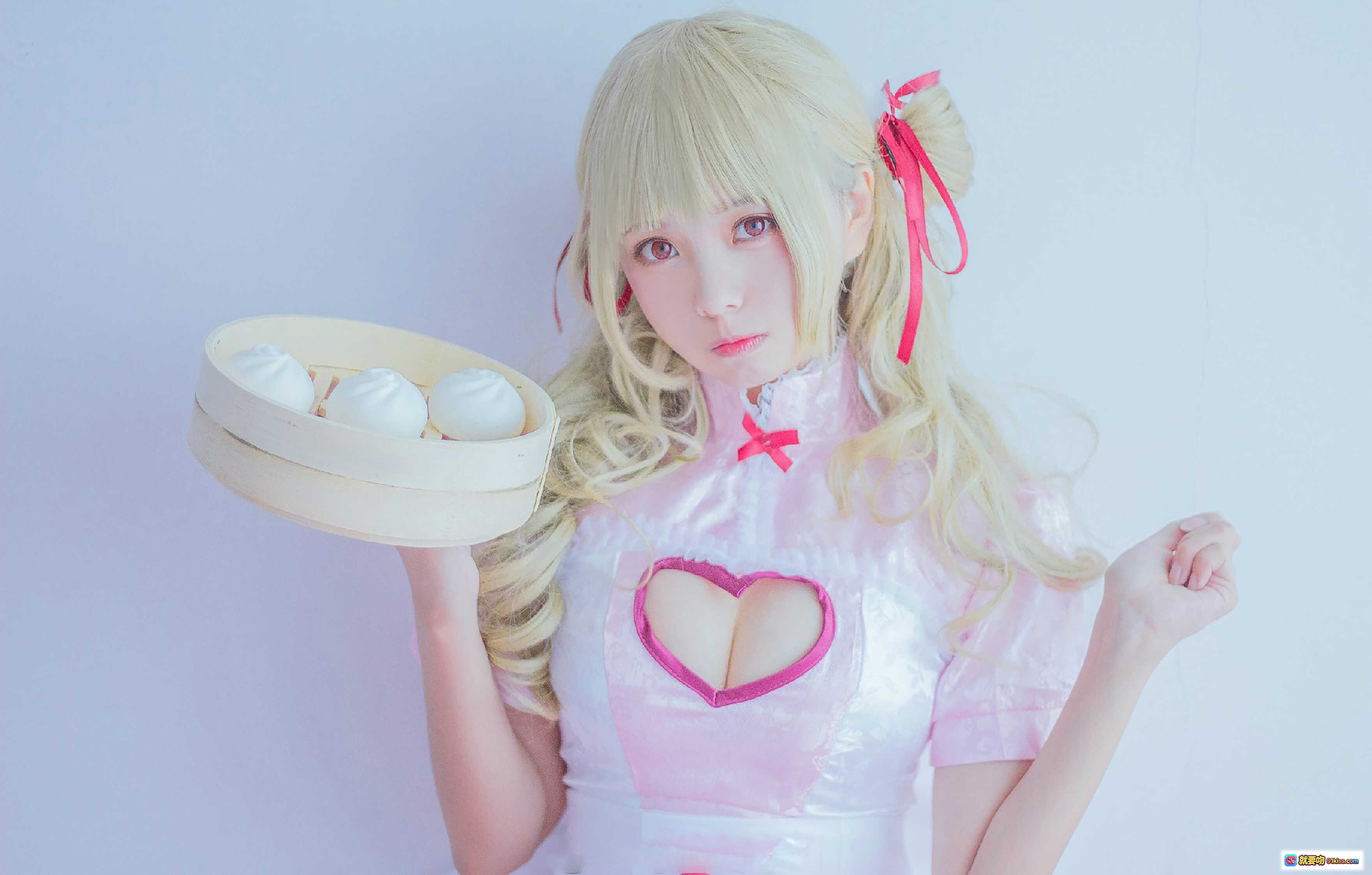 图片[3] - 小野妹子w NO.040 双马尾可爱粉色系cosplay 心形手势萌系写真 9P高清图集 - 就要吻