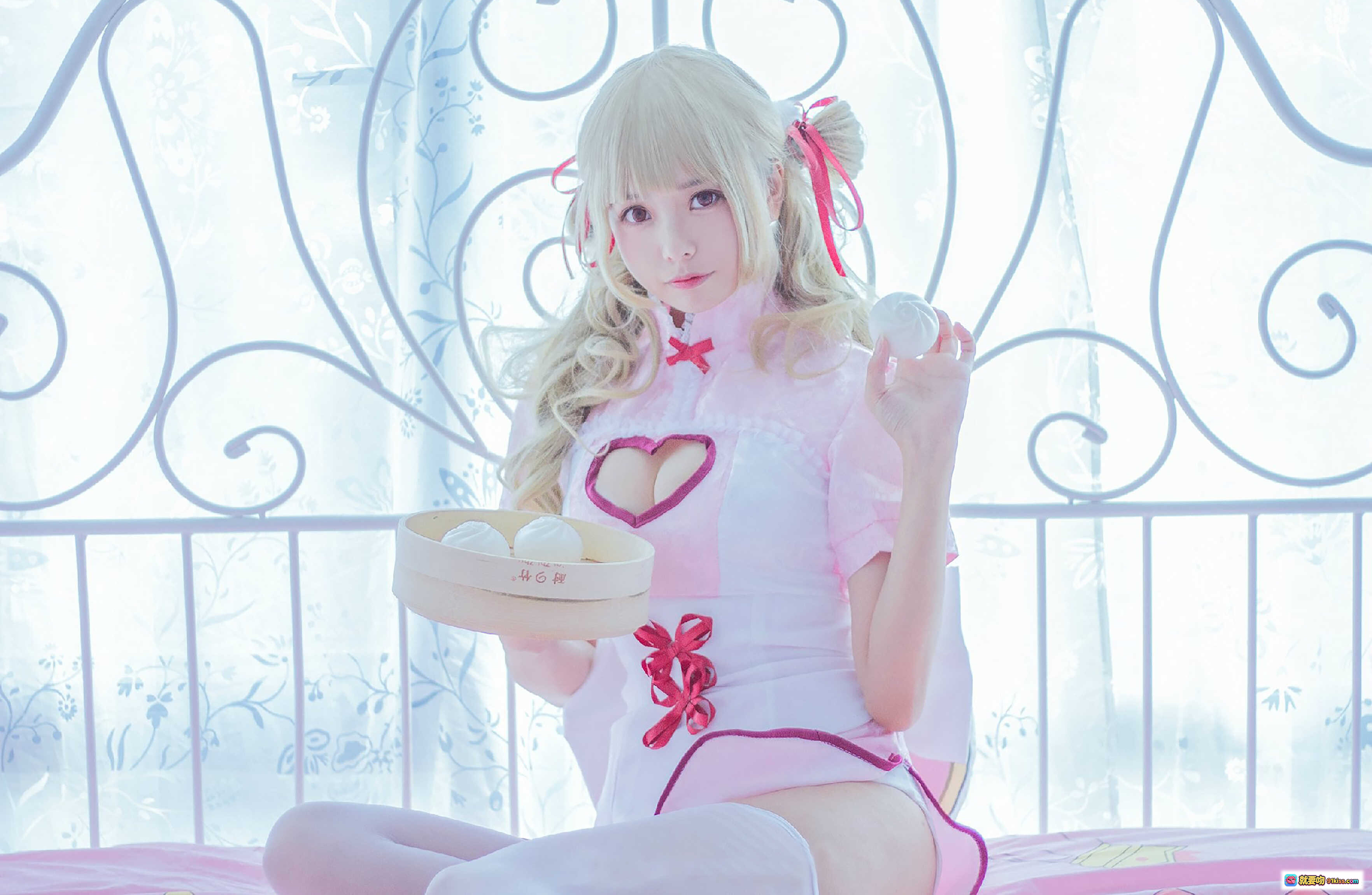 图片[5] - 小野妹子w NO.040 双马尾可爱粉色系cosplay 心形手势萌系写真 9P高清图集 - 就要吻
