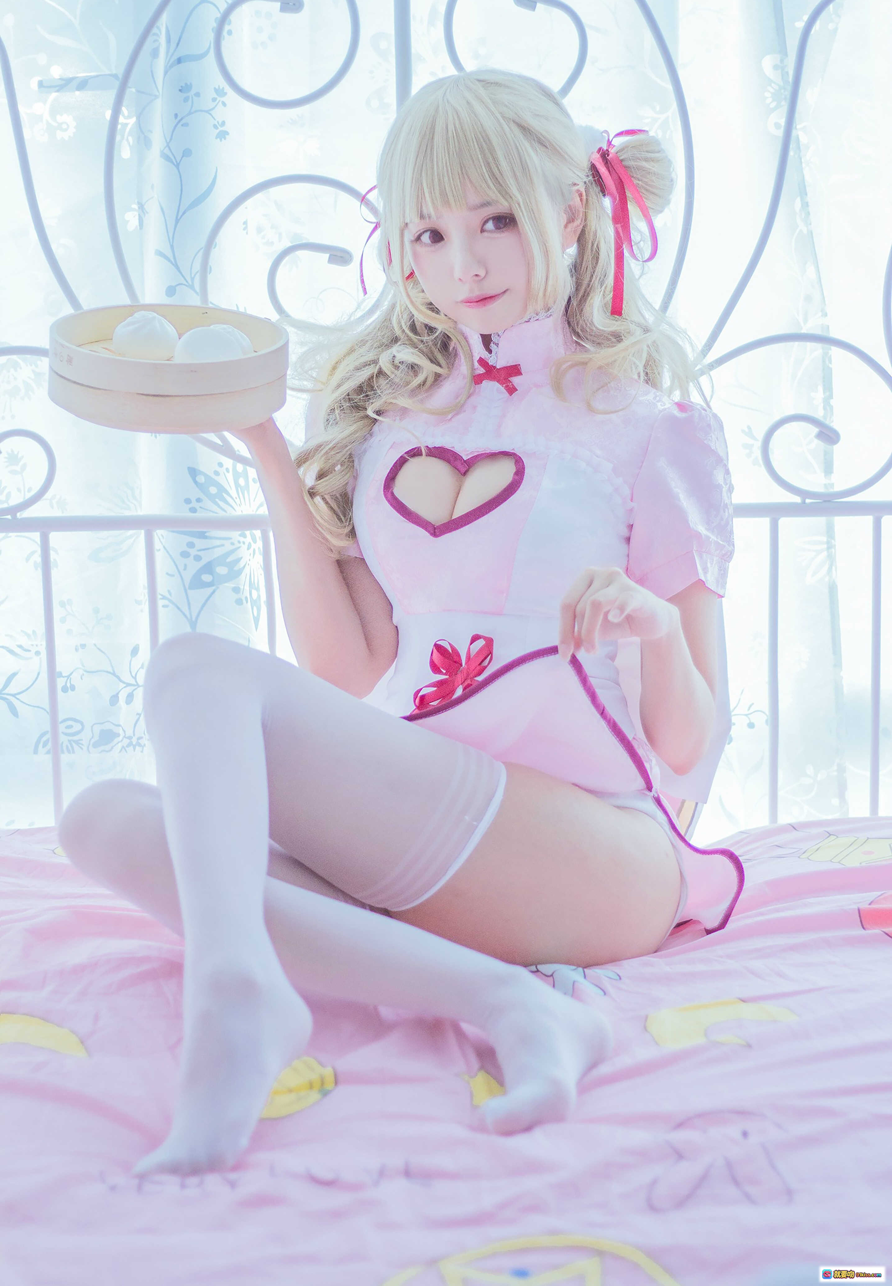 图片[4] - 小野妹子w NO.040 双马尾可爱粉色系cosplay 心形手势萌系写真 9P高清图集 - 就要吻
