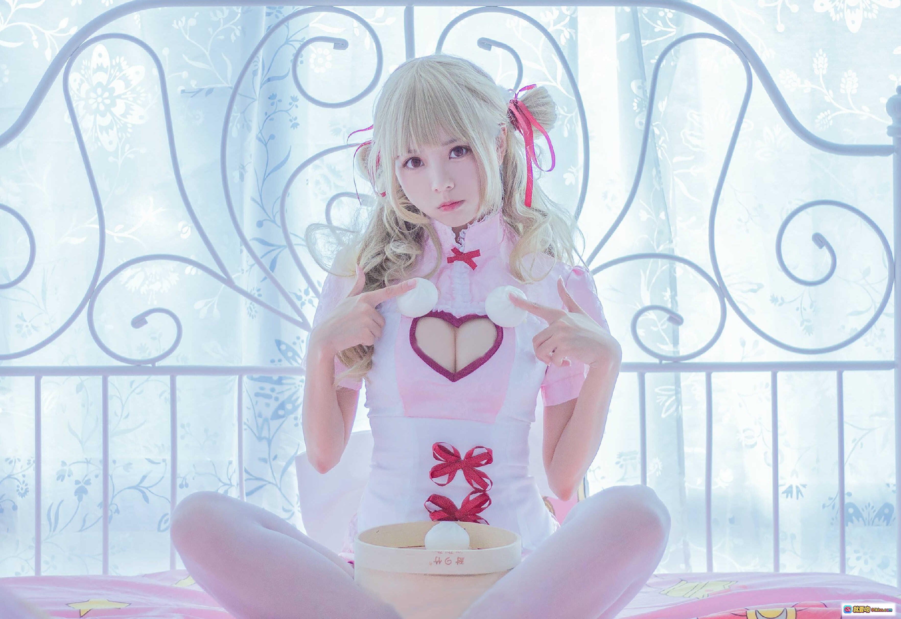 图片[8] - 小野妹子w NO.040 双马尾可爱粉色系cosplay 心形手势萌系写真 9P高清图集 - 就要吻