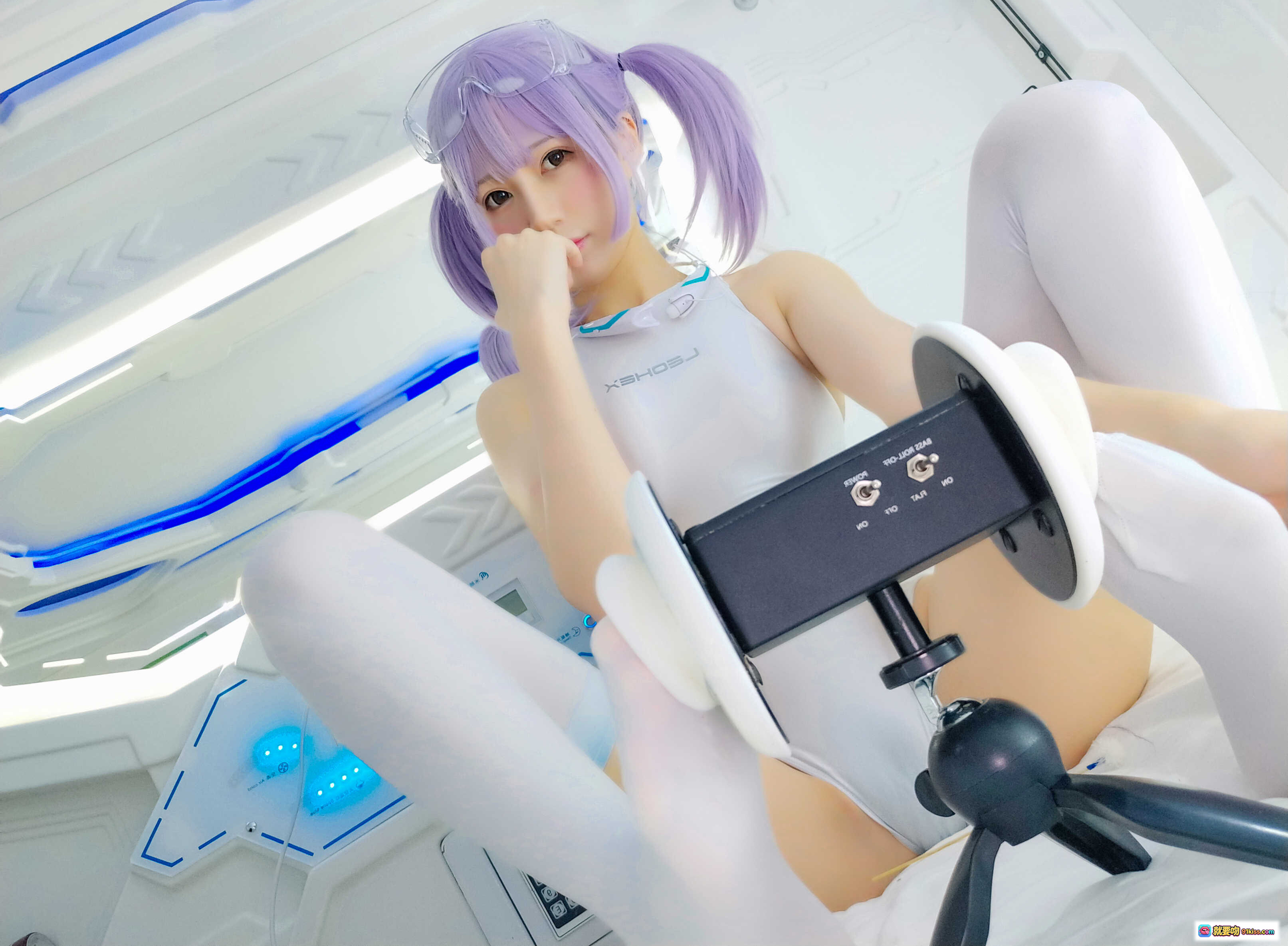 图片[5] - Nagesa魔物喵自摄系列03人工智能Cosplay紫发双马尾白丝美少女写真61P高清图集 - 就要吻