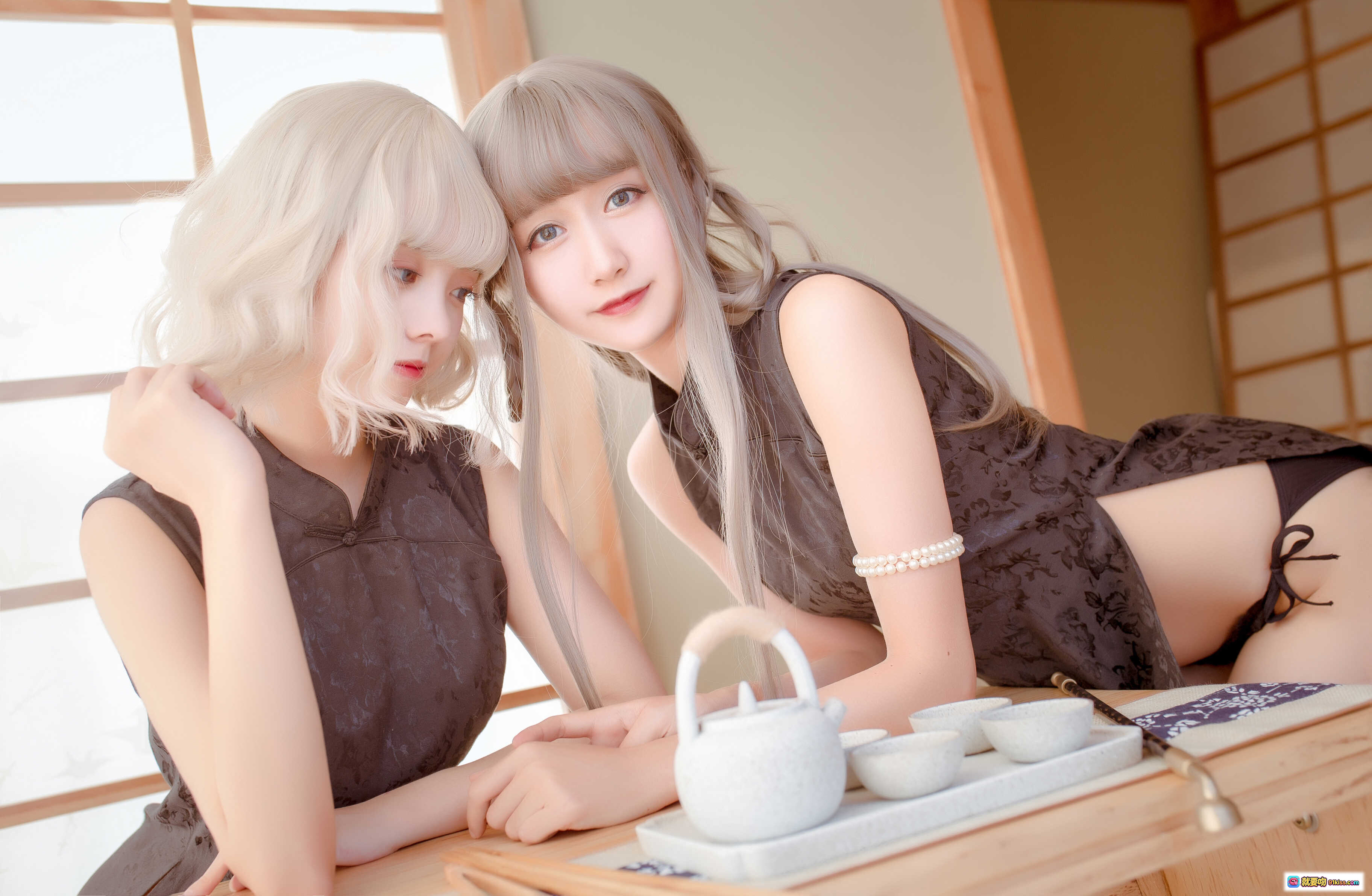 图片[3] - 小野妹子W NO.037 魔女旗袍写真 木绵绵OwO 白发少女日系和风旗袍美图 24P高清摄影集 - 就要吻