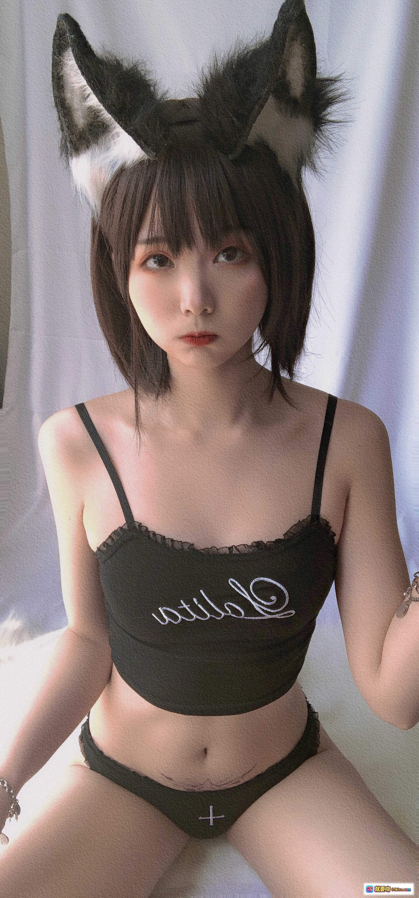 图片[4] - 青水NO.011小狼写真集34P95MB 黑色蕾丝内衣性感美腿 毛绒道具搭配优雅姿态 高清私房摄影艺术图 - 就要吻