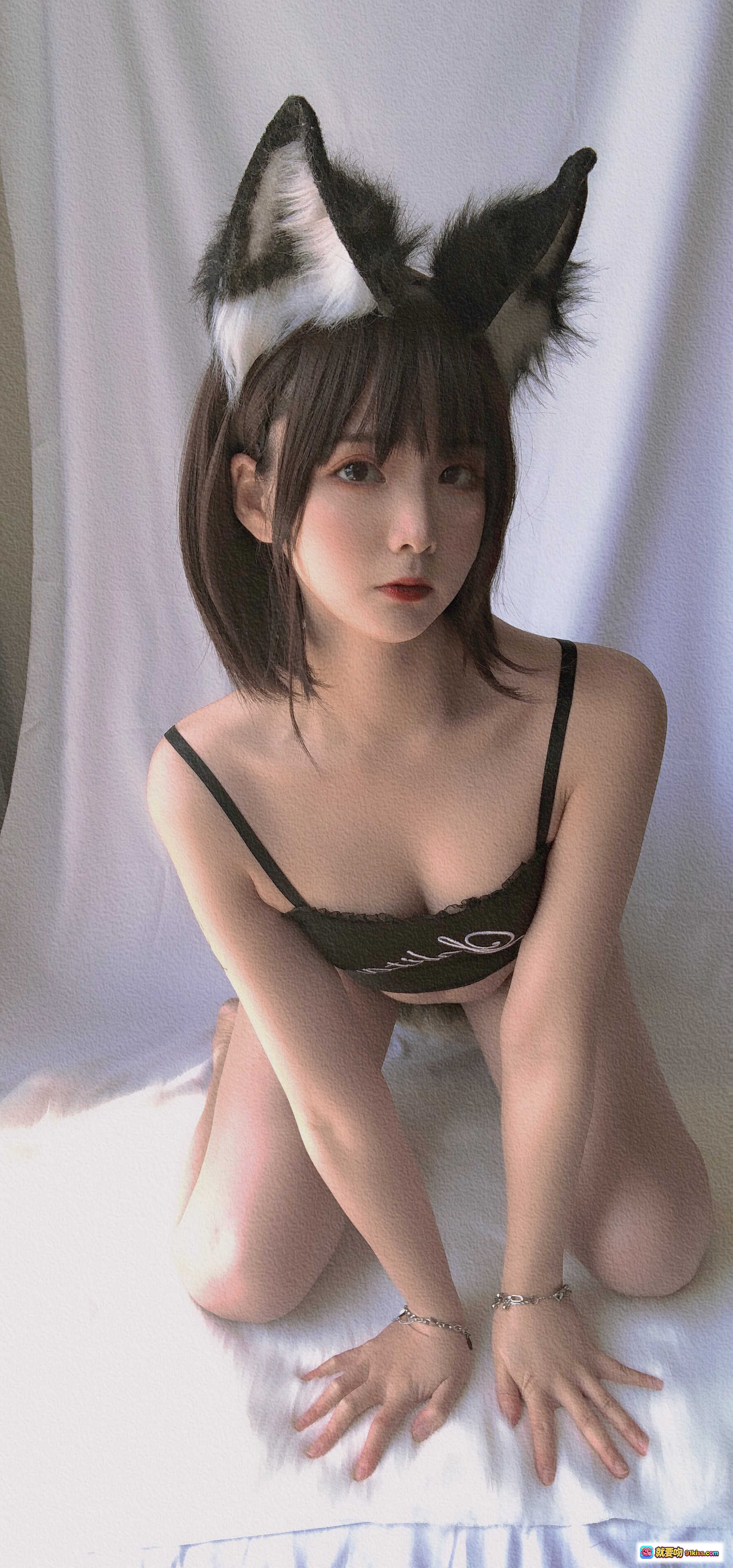 图片[2] - 青水NO.011小狼写真集34P95MB 黑色蕾丝内衣性感美腿 毛绒道具搭配优雅姿态 高清私房摄影艺术图 - 就要吻