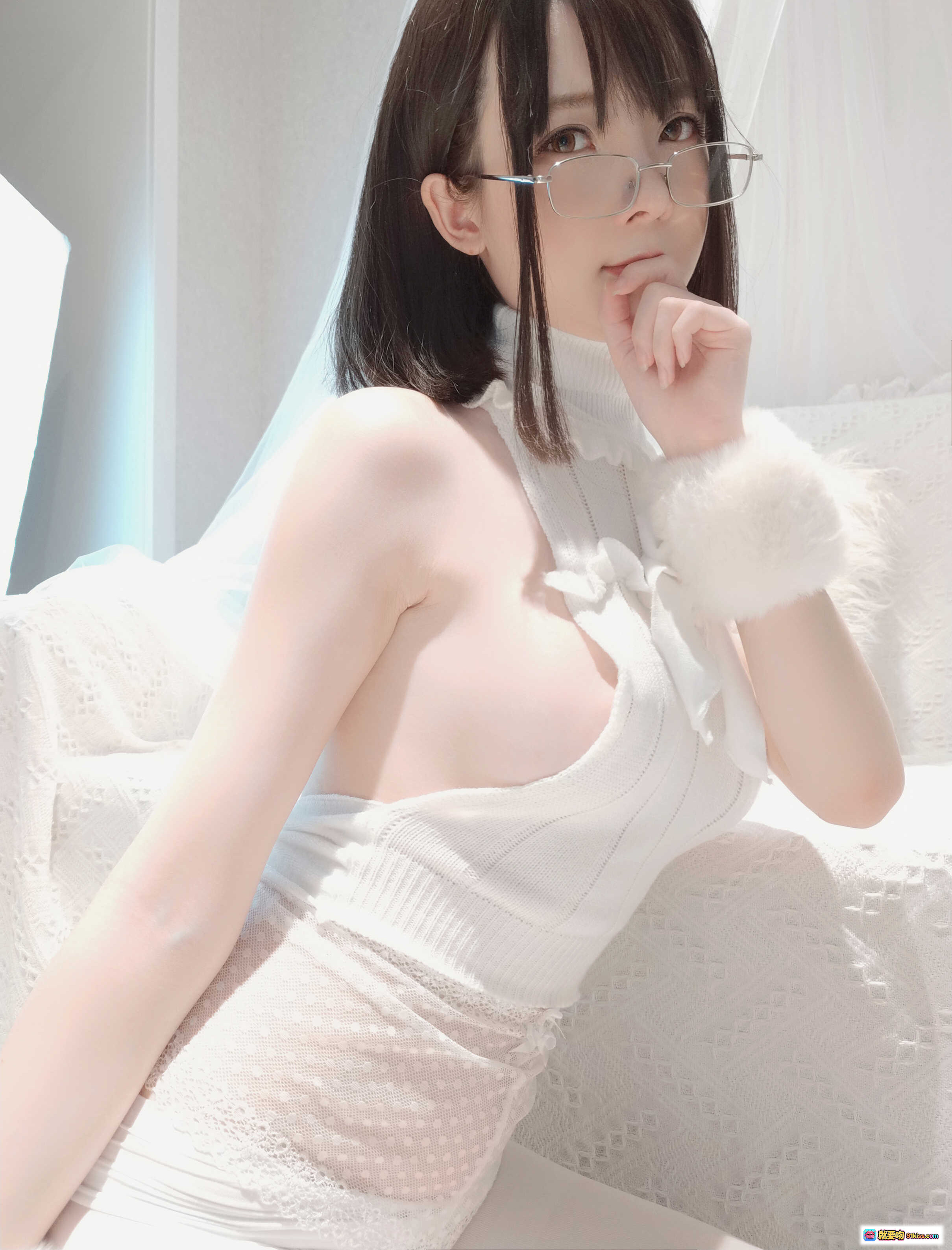 图片[6] - 一小央泽NO.042糯米元宵写真集｜白毛衣眼镜少女｜温柔日系风｜高清102P｜甜美治愈系穿搭 - 就要吻