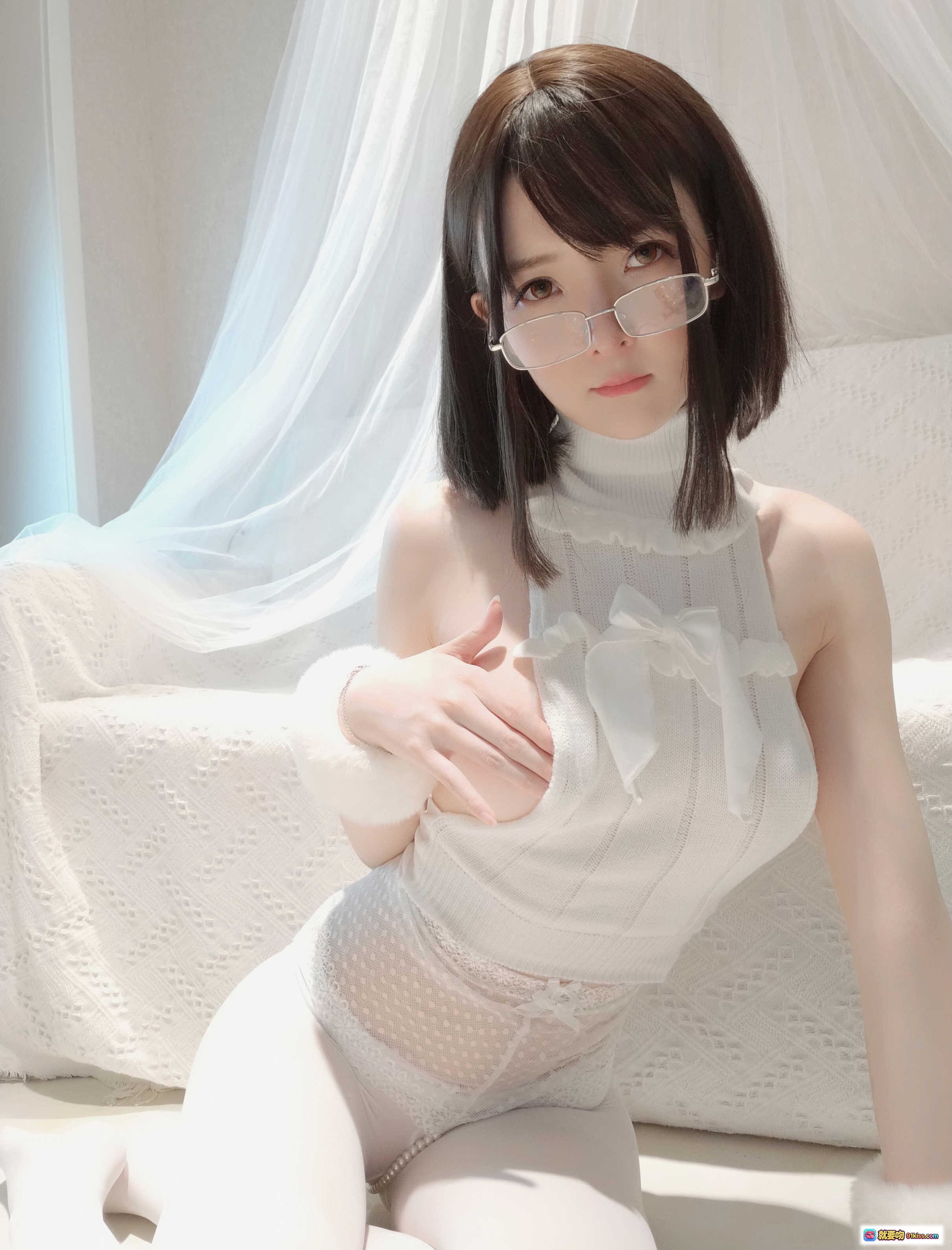 图片[8] - 一小央泽NO.042糯米元宵写真集｜白毛衣眼镜少女｜温柔日系风｜高清102P｜甜美治愈系穿搭 - 就要吻