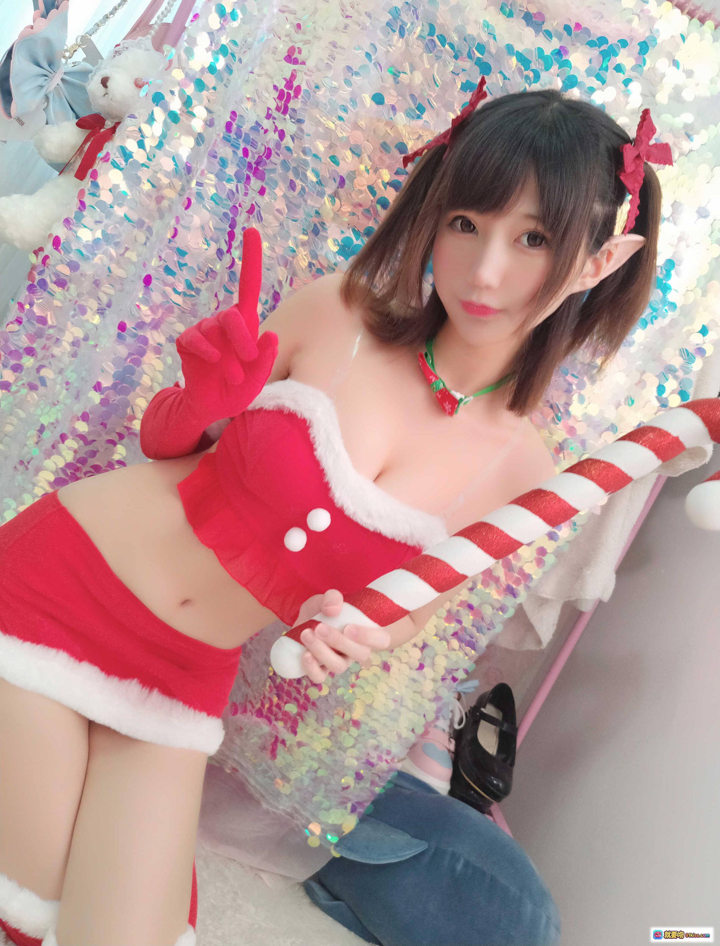 图片[7] - Nagesa魔物喵NO.001圣诞主题写真 24P1V142M 红白圣诞装 双马尾精灵耳 自拍美少女 甜美性感风格 - 就要吻