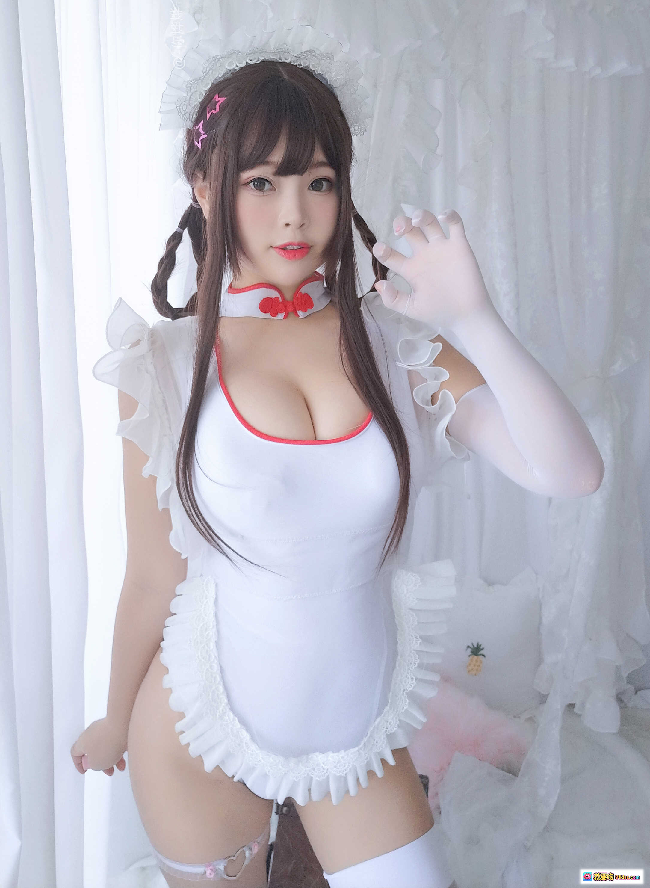 图片[7] - 白烨VOL.015秀色可餐写真集 白色蕾丝女仆装 双马尾甜妹 甜美性感私房照 72P高清图集 - 就要吻