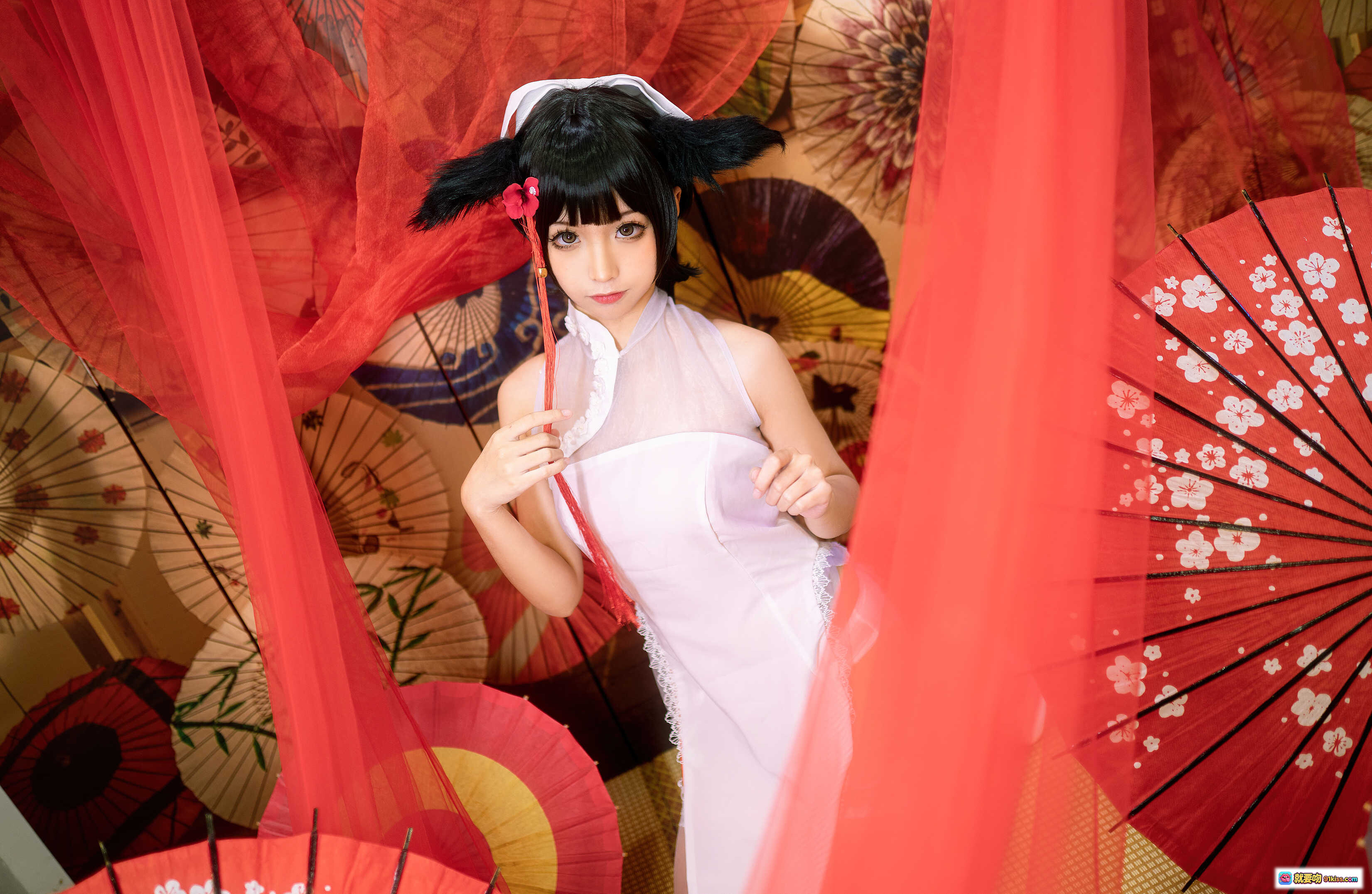 图片[8] - 蠢沫沫NO.015高雄习字写真 透明丝袜美足特写 日式榻榻米场景 红色纱裙搭配 白皙腿部线条 40P高清图集 - 就要吻