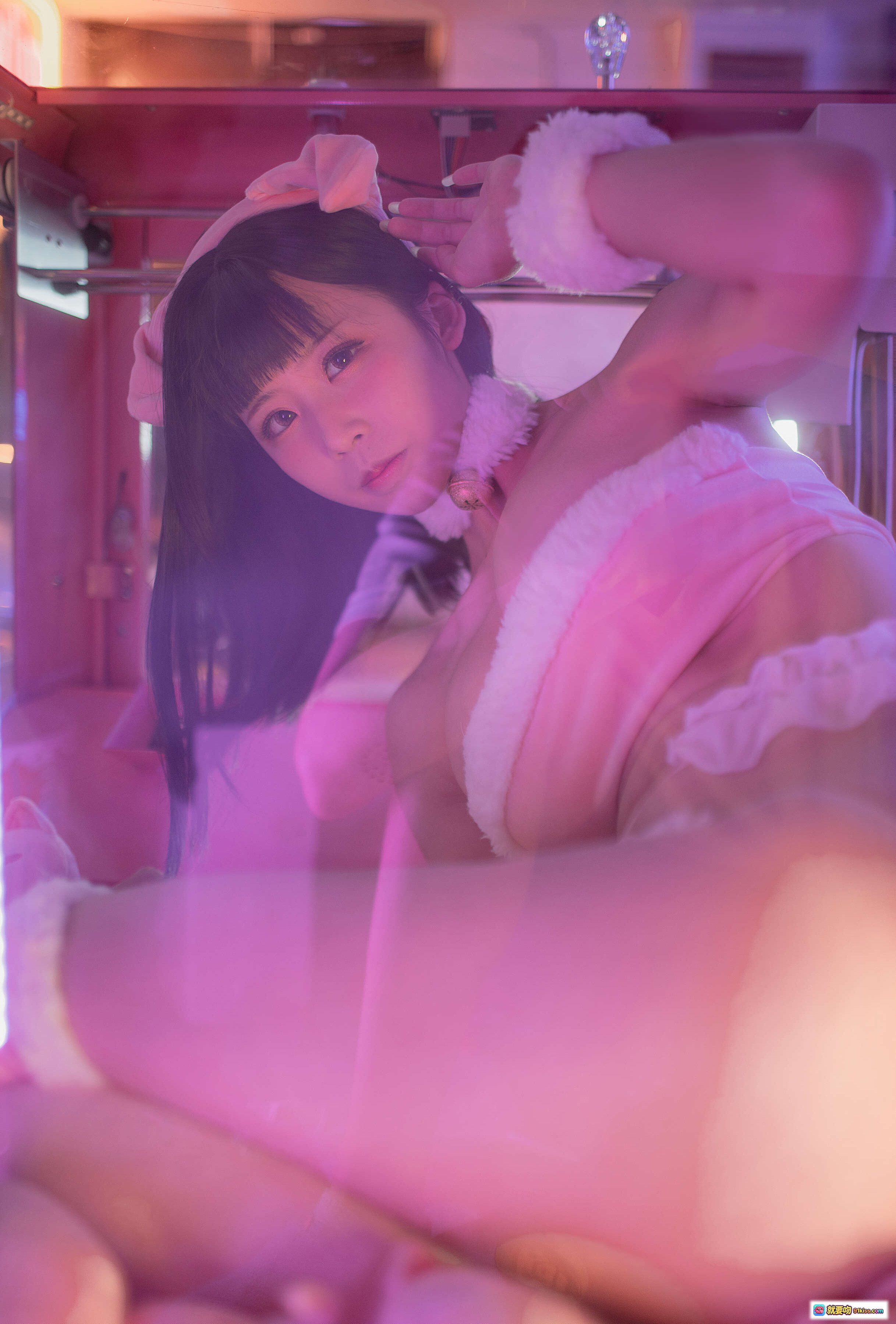 图片[10] - 爱老师新年猪猪主题写真｜粉色梦幻少女风｜可爱兔耳造型｜20P高清图集 - 就要吻