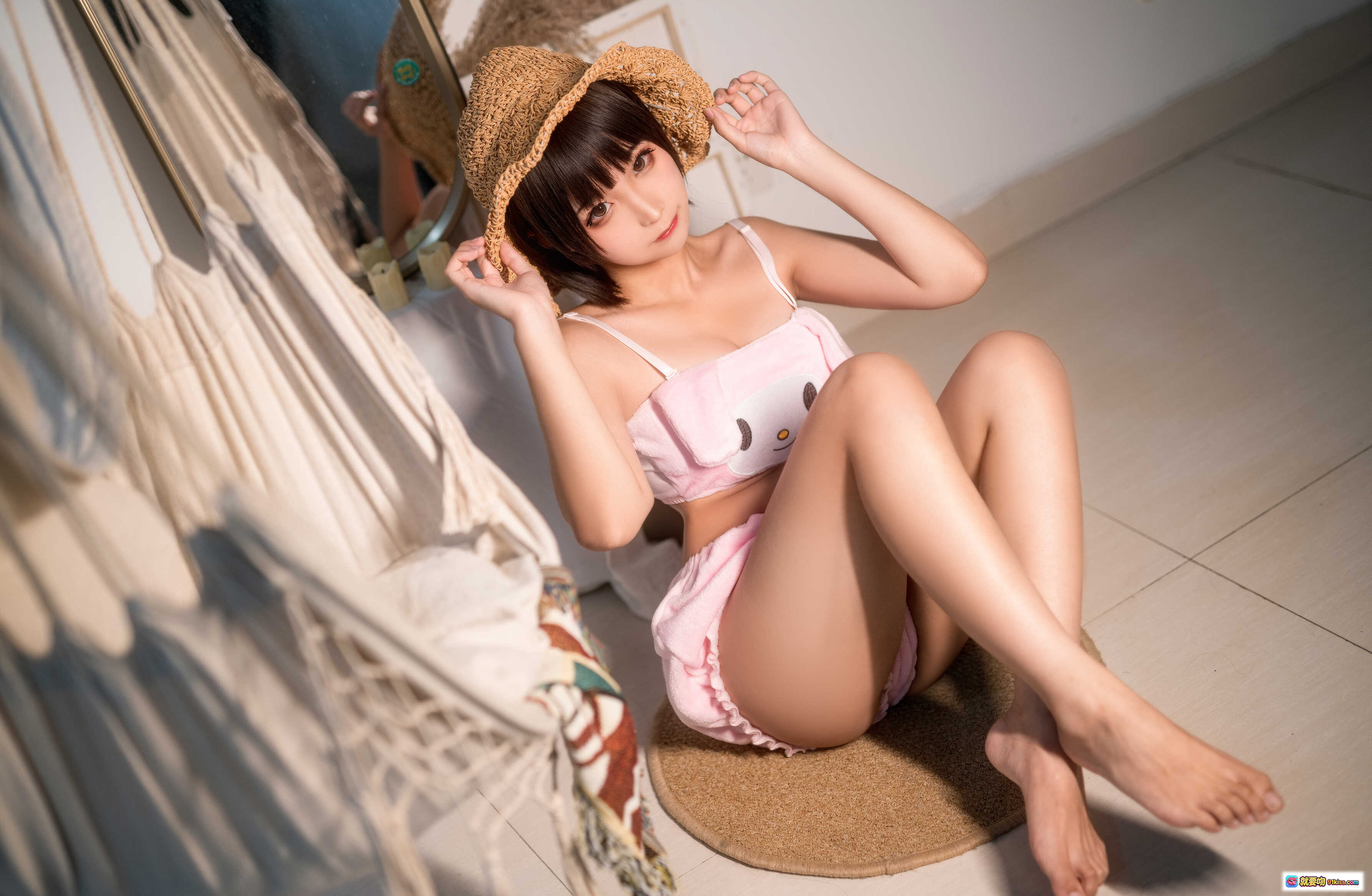 图片[5] - 蠢沫沫NO.055佩蒂睡衣写真 甜美粉色内衣少女风私房美图40P高清摄影 - 就要吻