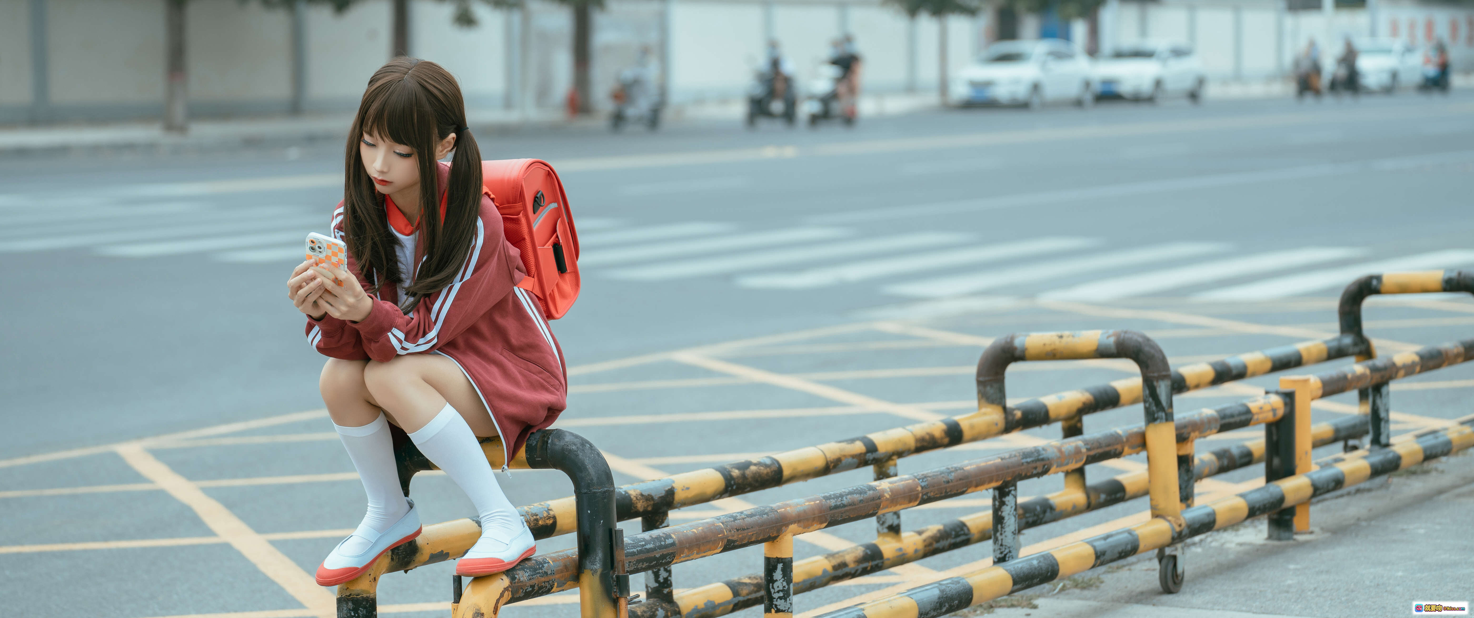 图片[9] - 蠢沫沫NO.118叫兽的恶作剧Ⅳ校园风少女街拍写真 194P高清图集 白袜红书包青春活力场景 - 就要吻