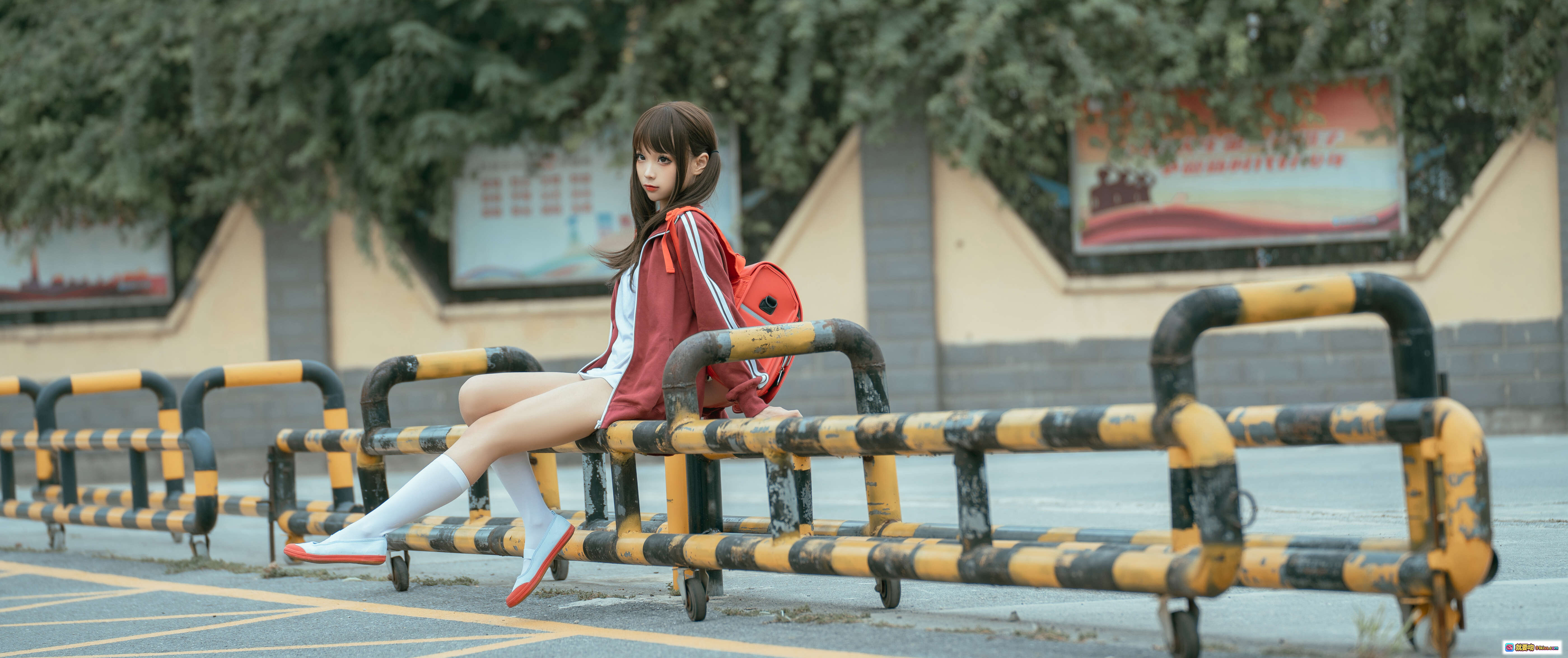 图片[5] - 蠢沫沫NO.118叫兽的恶作剧Ⅳ校园风少女街拍写真 194P高清图集 白袜红书包青春活力场景 - 就要吻