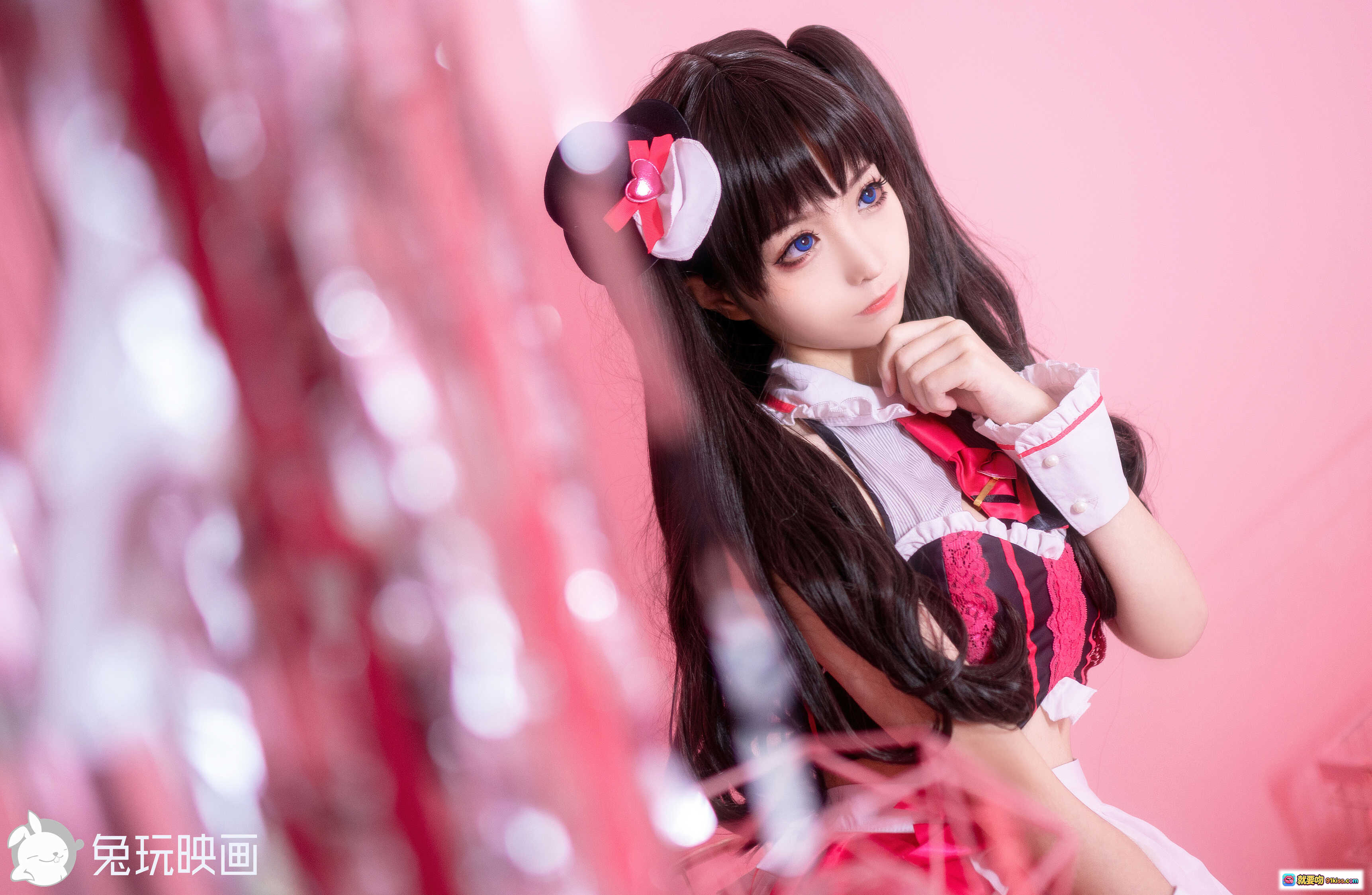 图片[7] - 蠢沫沫NO.078女仆凛写真集｜黑丝高跟美腿+粉色系女仆装+蕾丝边饰+甜酷风格+40P高清图集 - 就要吻