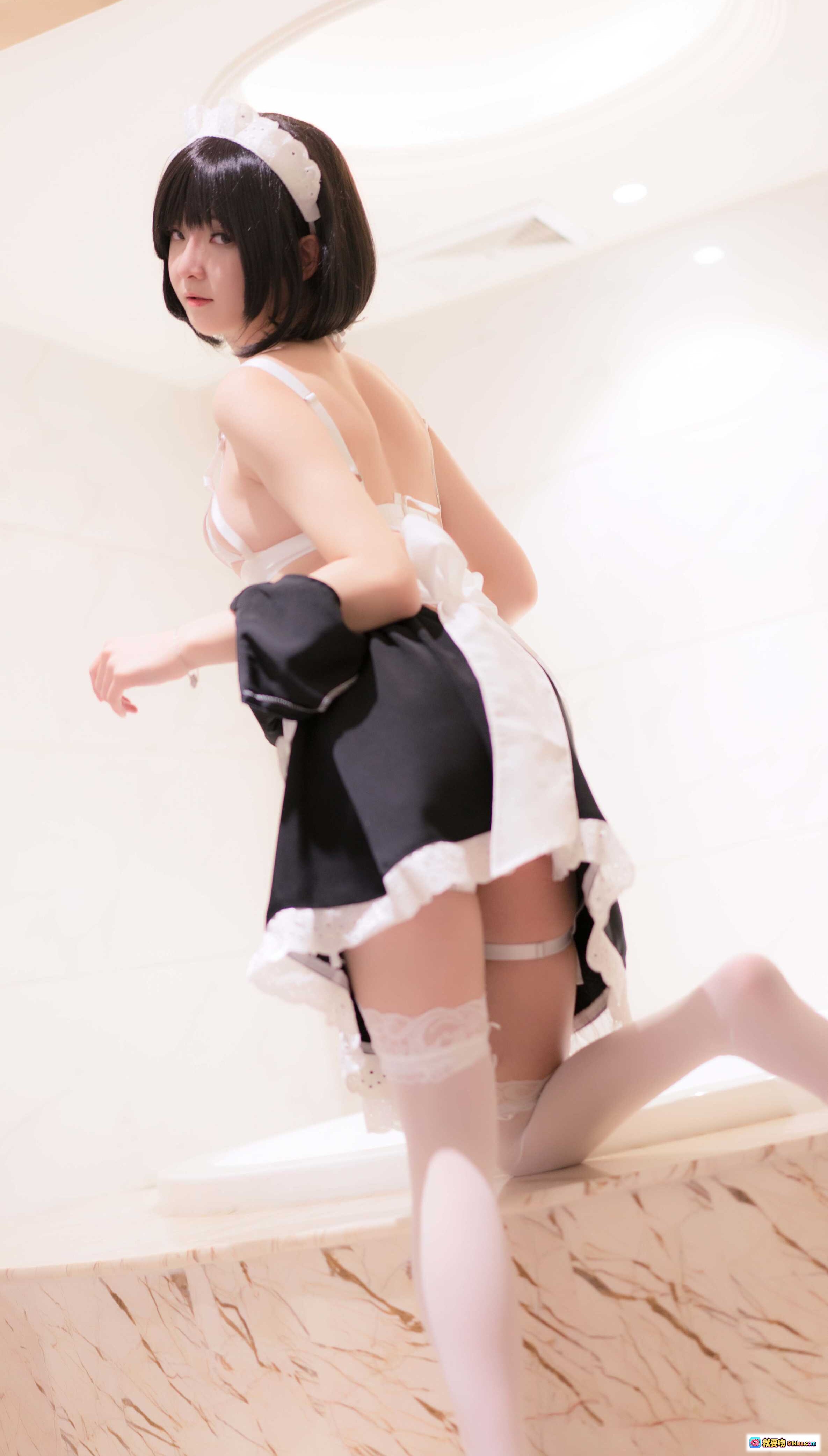 图片[7] - 一小央泽NO.009妹抖露写真集 52P62MB 白丝女仆装绳缚诱惑 精美Cosplay高清图集 - 就要吻