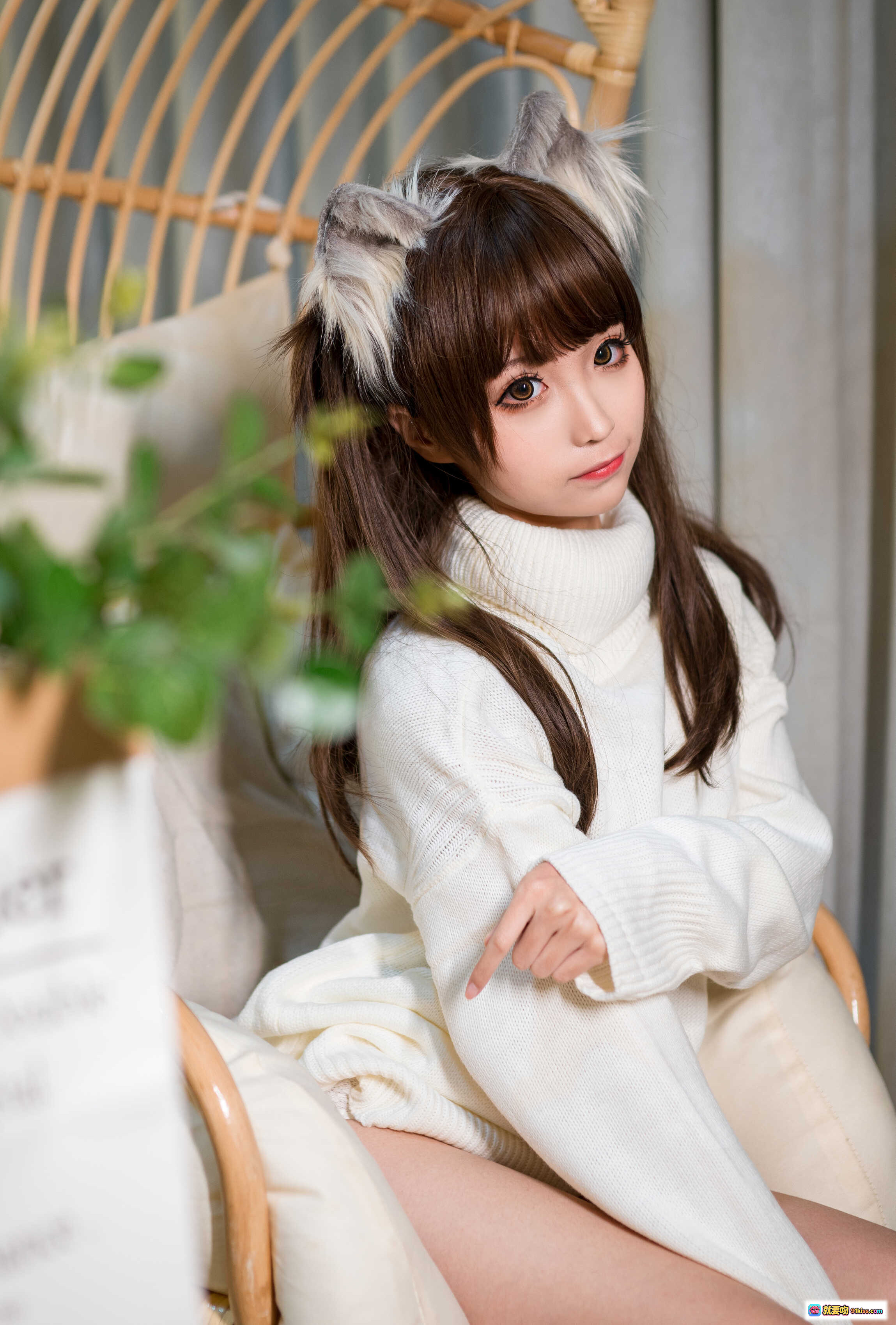 图片[10] - 蠢沫沫NO.046白毛衣写真 45P高清美腿特写 舒适藤椅私房拍摄 421MB大容量图包 - 就要吻
