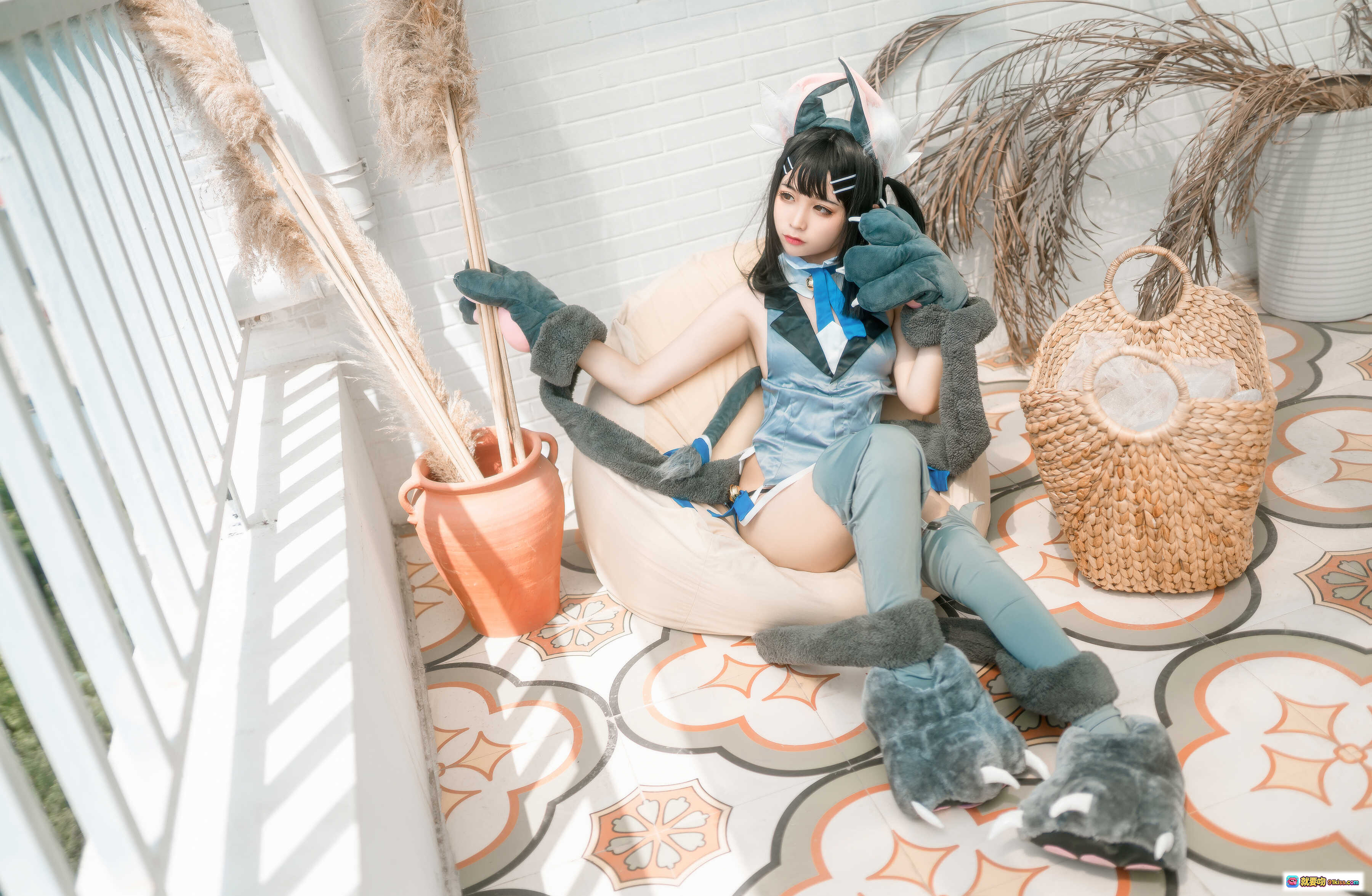 图片[7] - 蠢沫沫NO.039卫宫美游cosplay写真 45P高清图集 灰色毛绒拖鞋居家风 446MB大容量收藏版 - 就要吻
