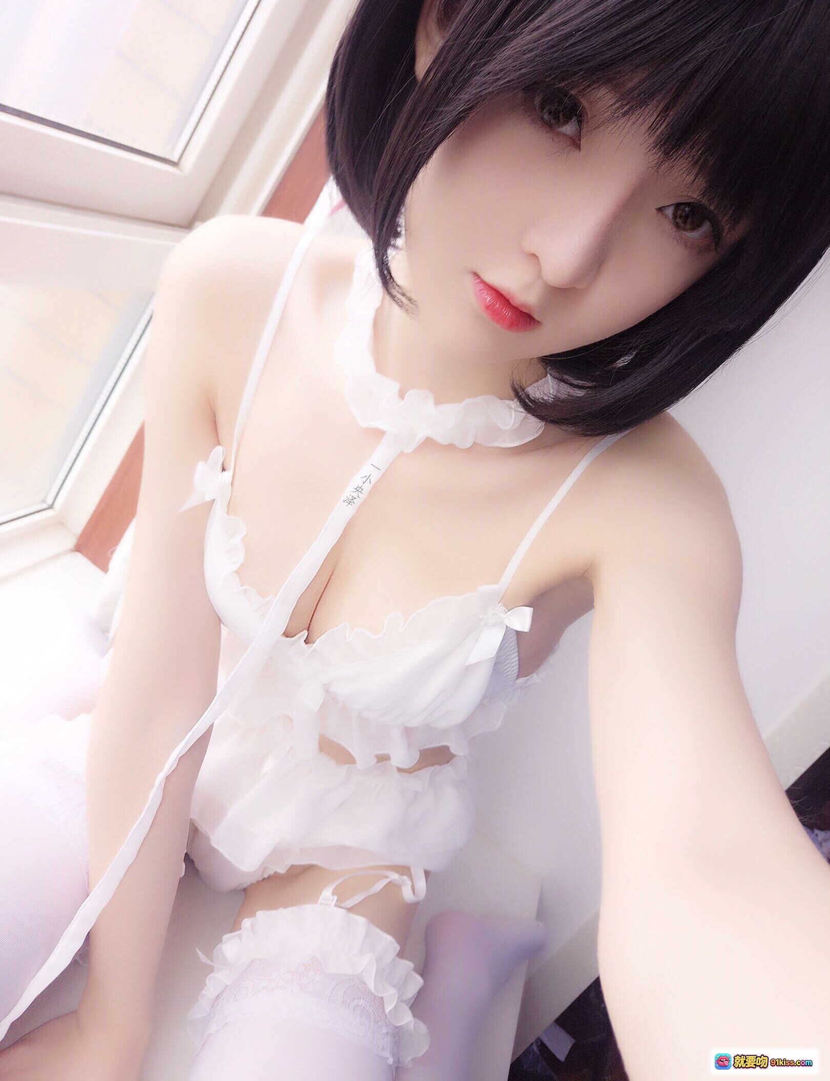 图片[3] - 一小央泽 NO.027 私摄01 白色蕾丝内衣少女写真 20P高清美图 甜美短发清纯风 - 就要吻