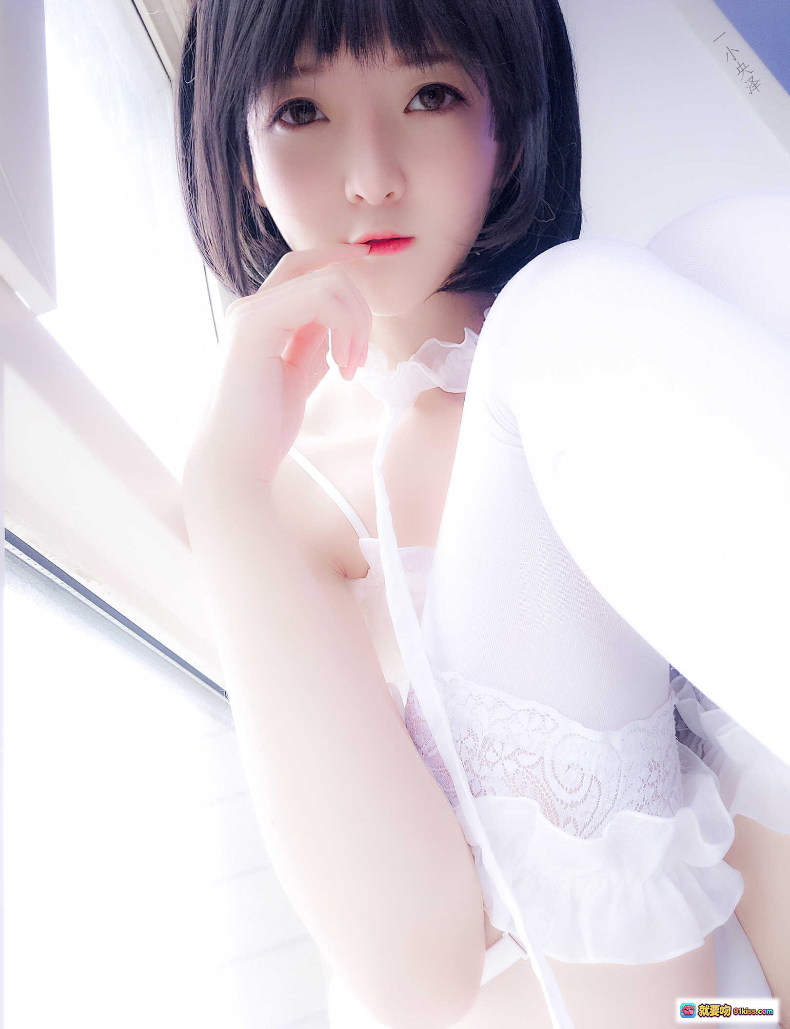 图片[9] - 一小央泽 NO.027 私摄01 白色蕾丝内衣少女写真 20P高清美图 甜美短发清纯风 - 就要吻